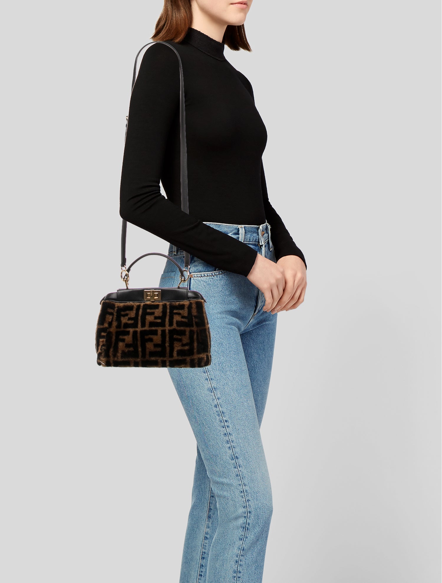Fendi Zucca FF Peekaboo Mini