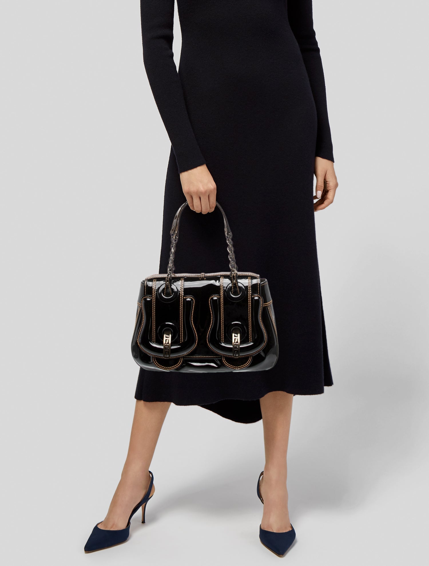Fendi Zucca FF Shoulder Bag Vintage