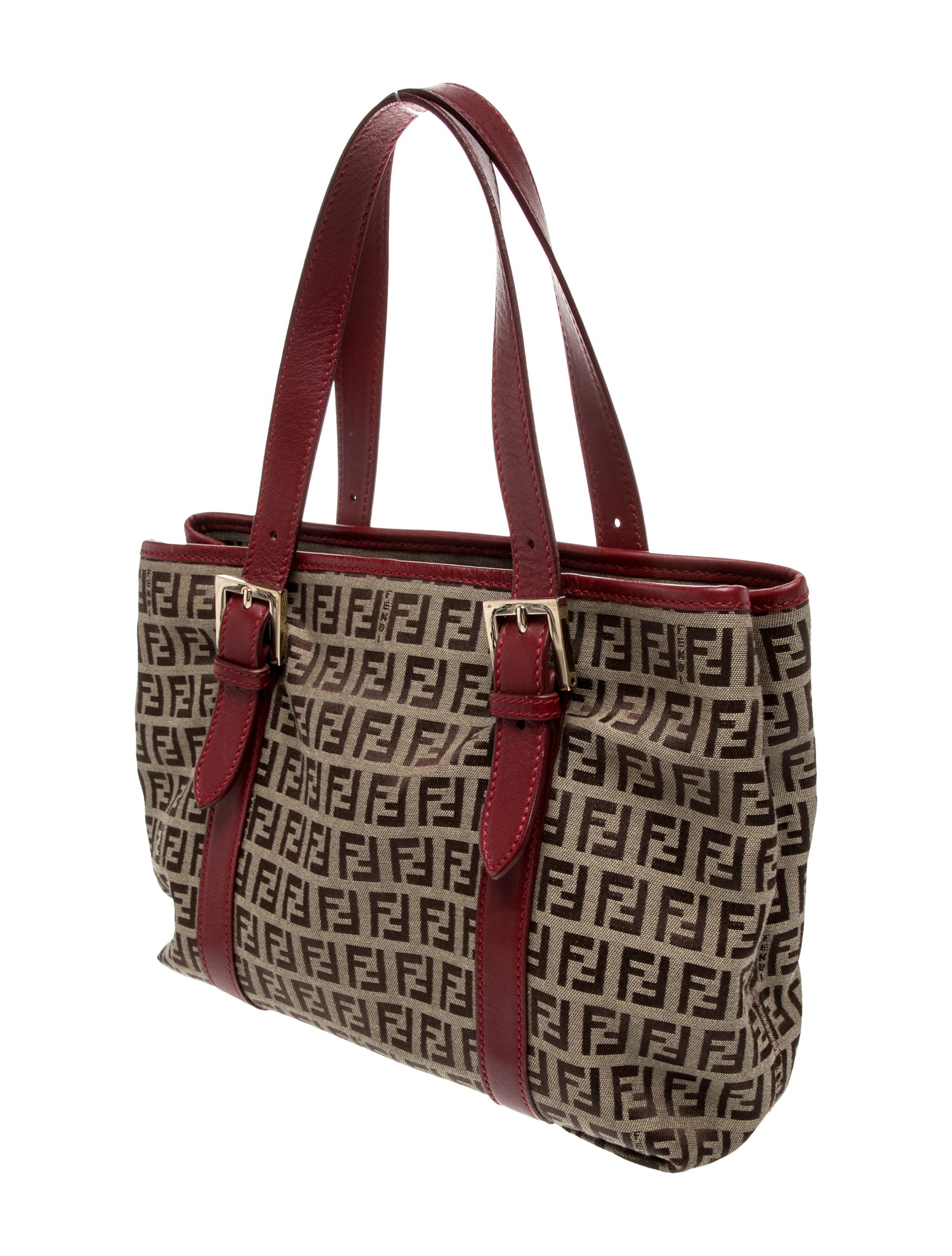 FENDIバッグ Fendi Zucchino FF Top Handle Bag Vintage - Brown Handle Bags