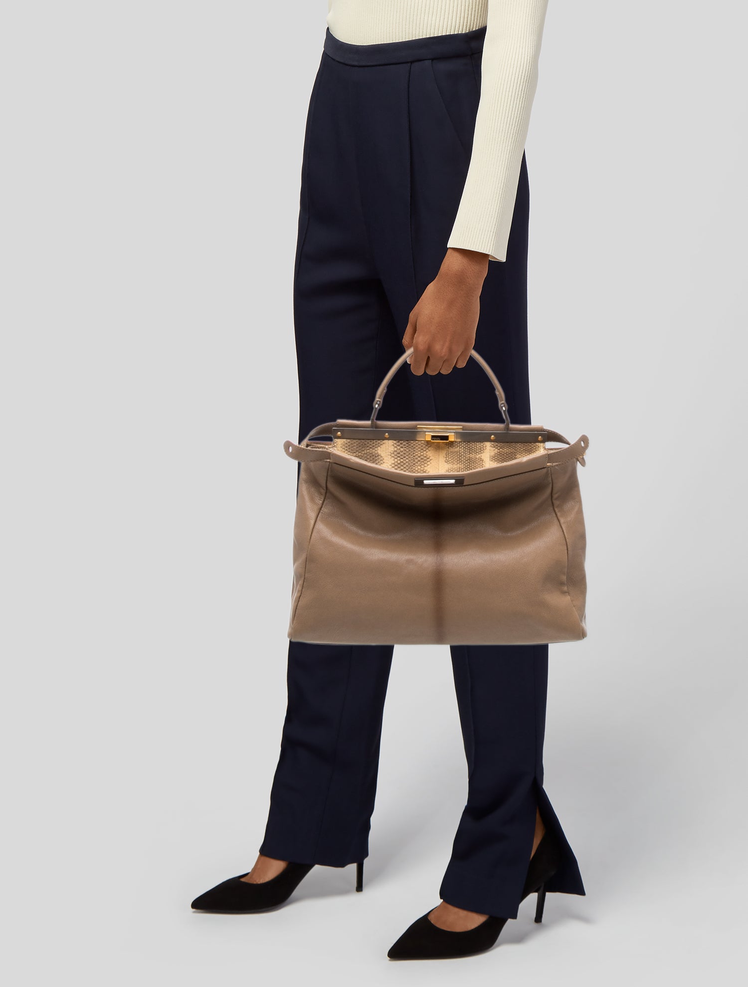 Fendi Leather Peekaboo Large