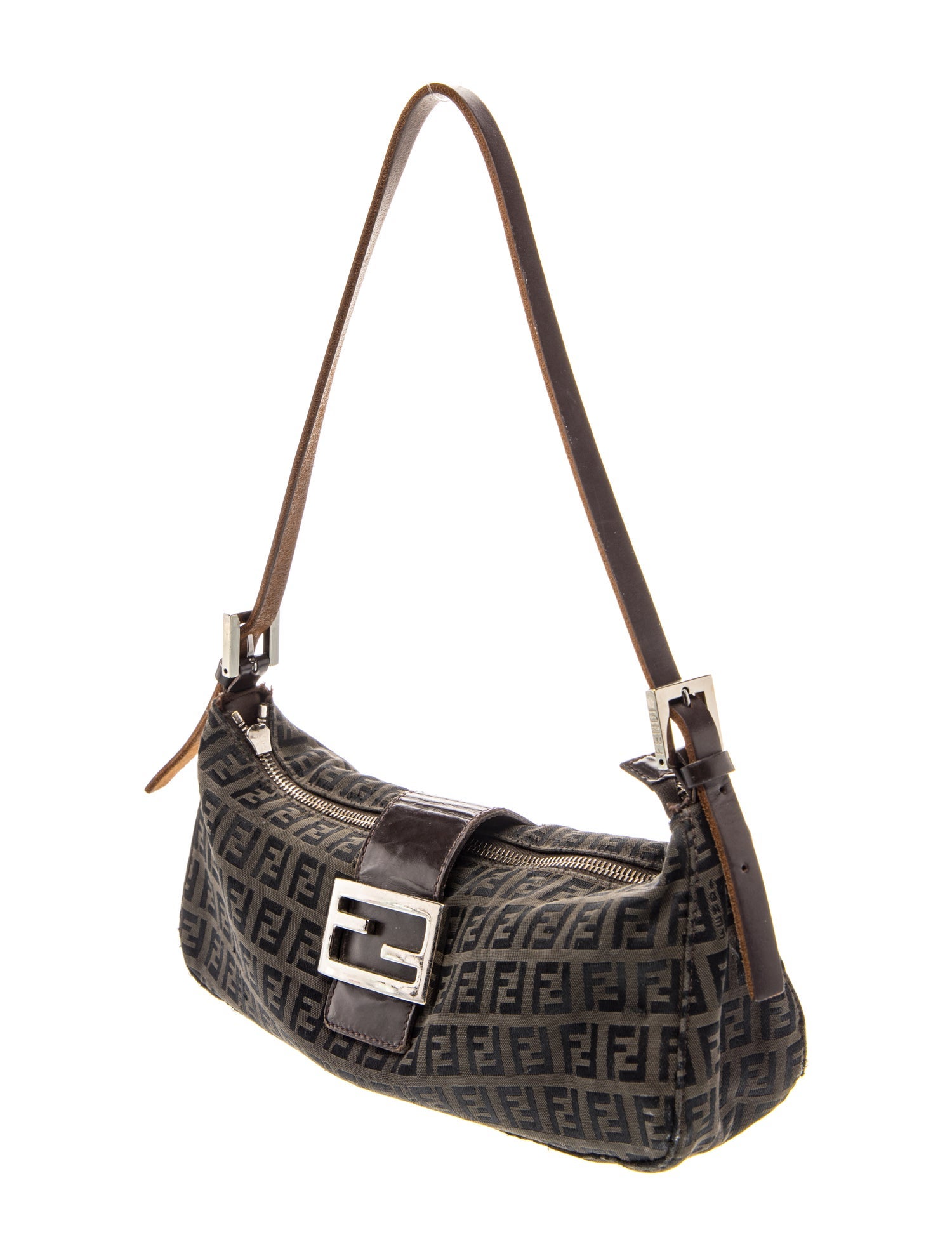 Fendi Zucchino FF Vintage Baguette Small