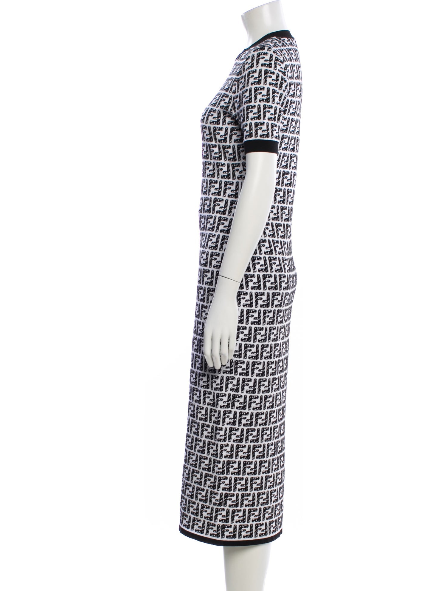 chinese dress ladies Fendi Linen Dress with Vinyl Sleeves & Split Skirt – Style & Salvage
