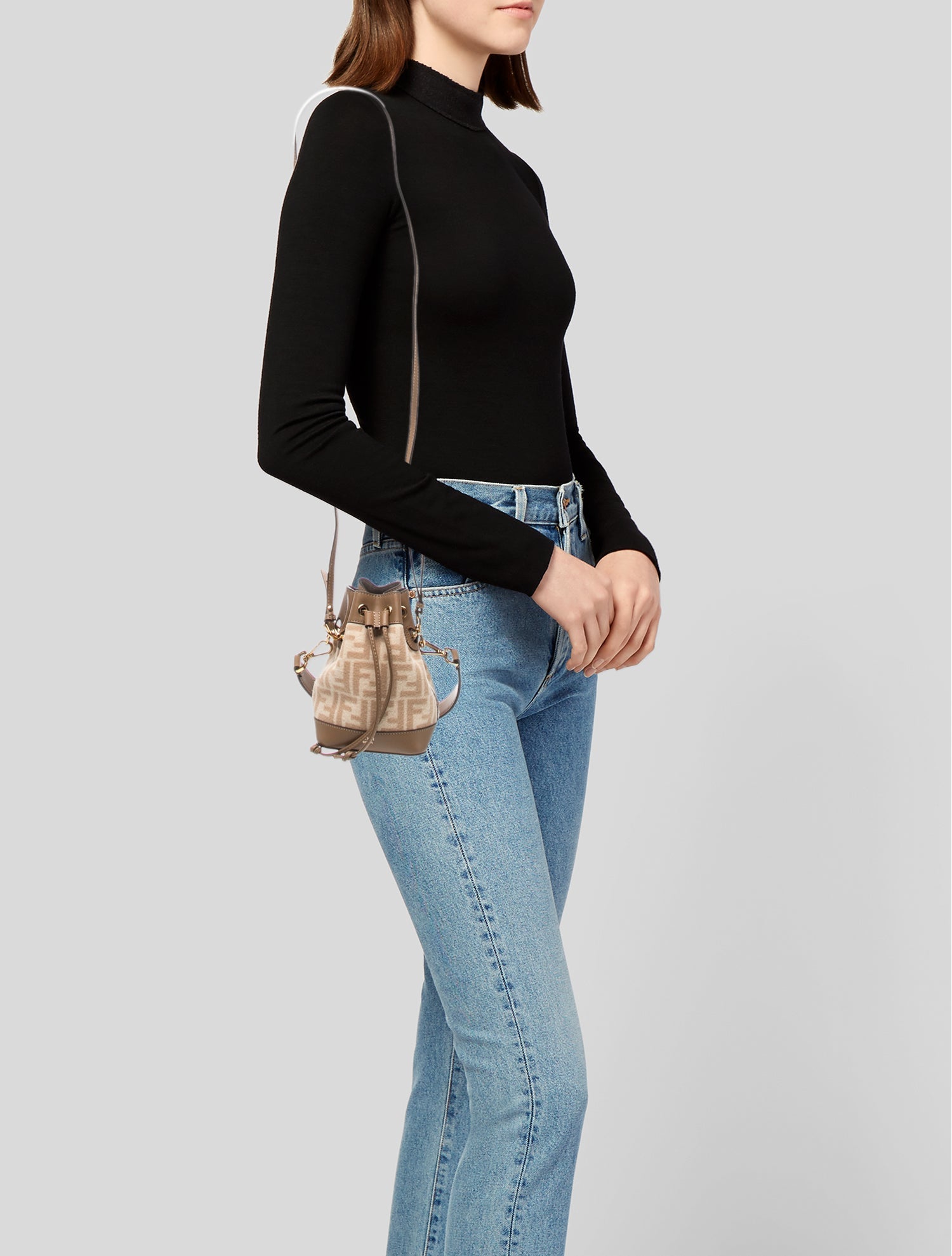 Fendi Zucca FF Mon Tresor Mini - Neutrals Bucket Bags, Handbags