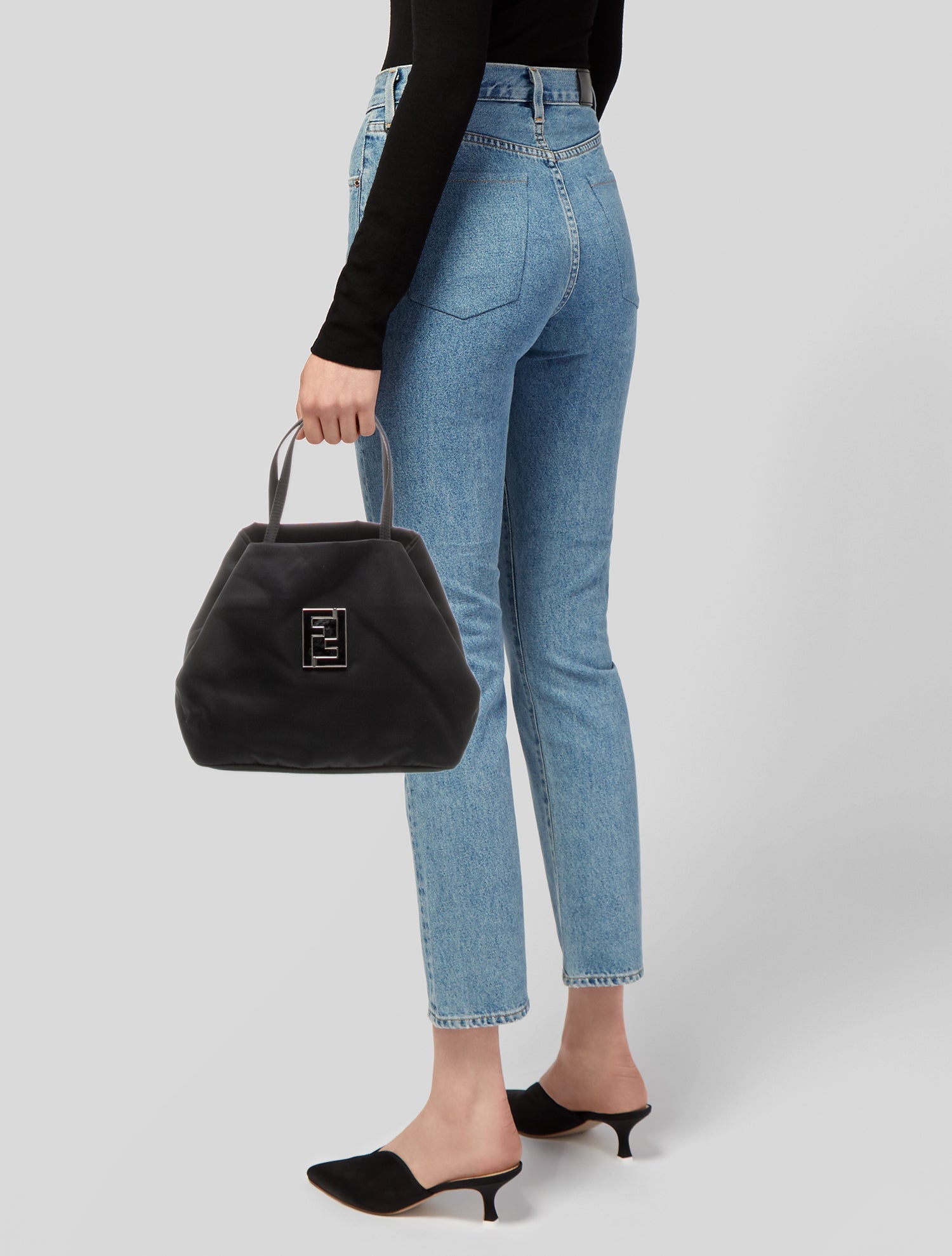 Fendi Zucca FF Nylon Tote Vintage