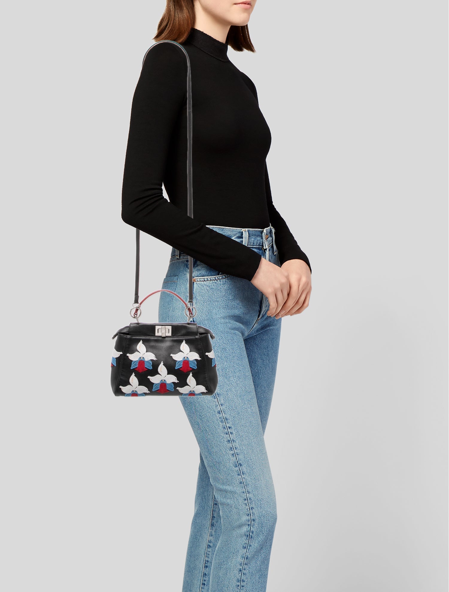 Fendi Leather Peekaboo Mini