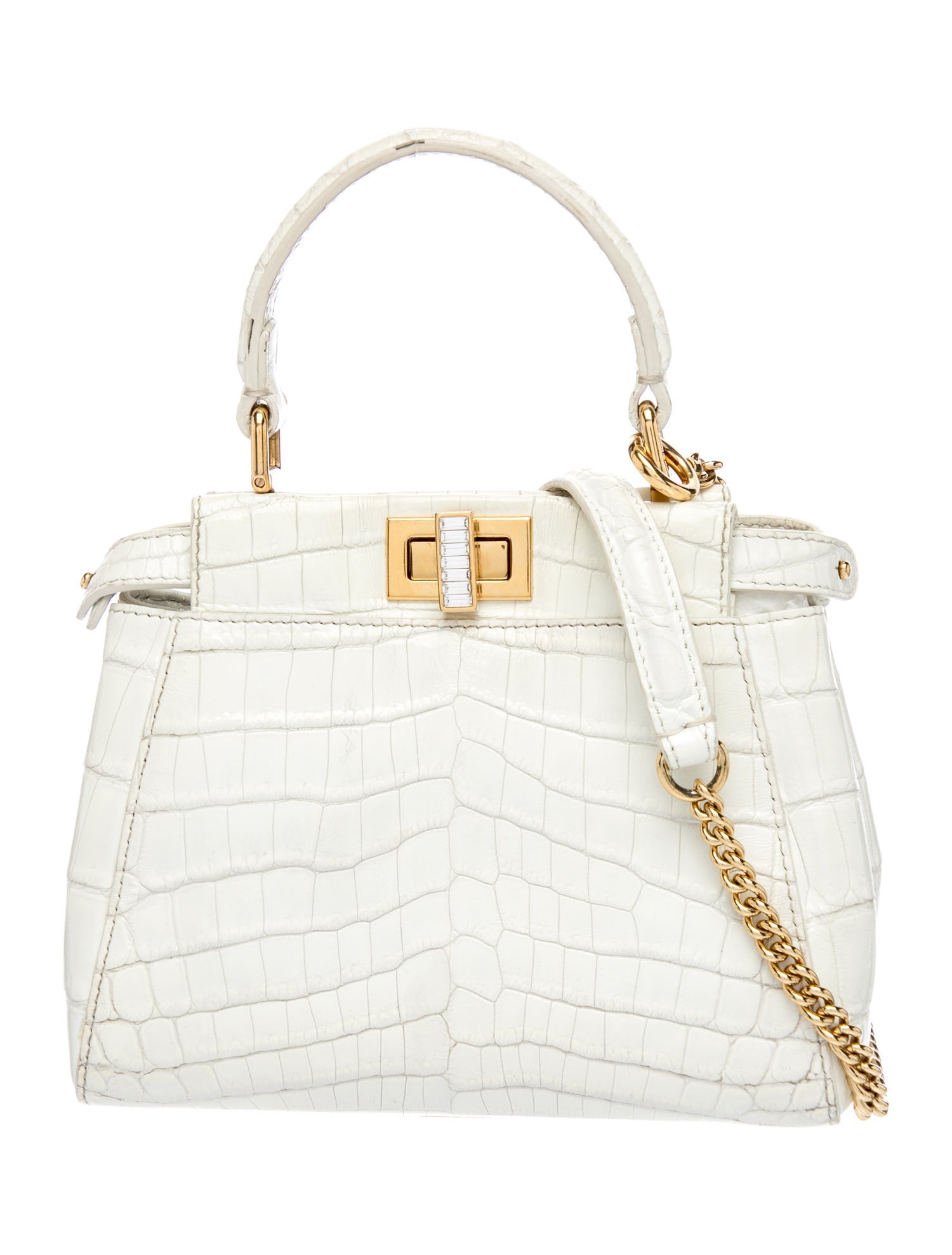 Fendi Crocodile Peekaboo Mini