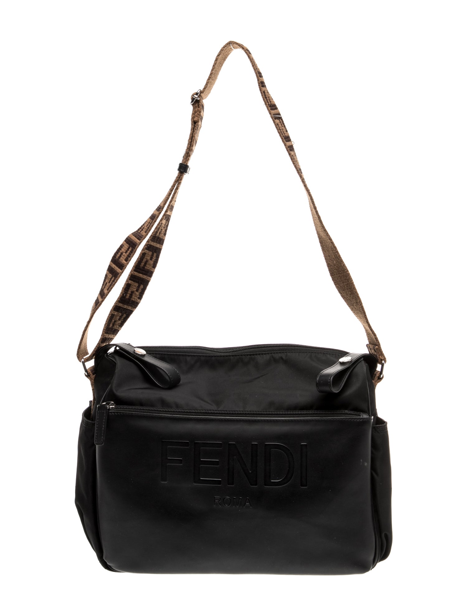 Fendi FF Logo Trim Diaper Bag