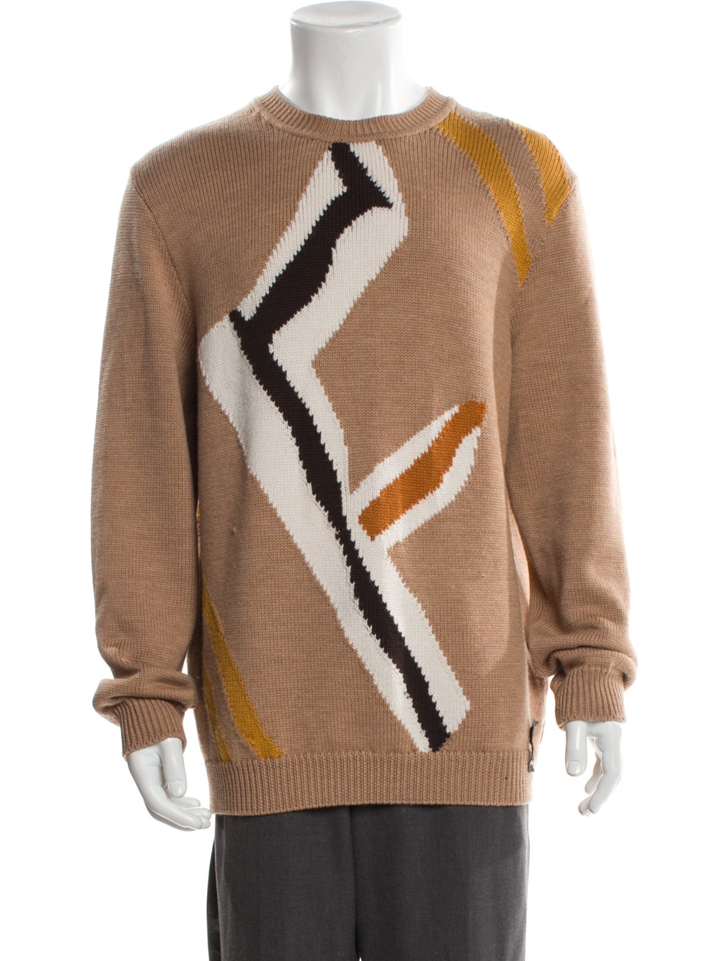 Fendi Wool Graphic Print Pullover