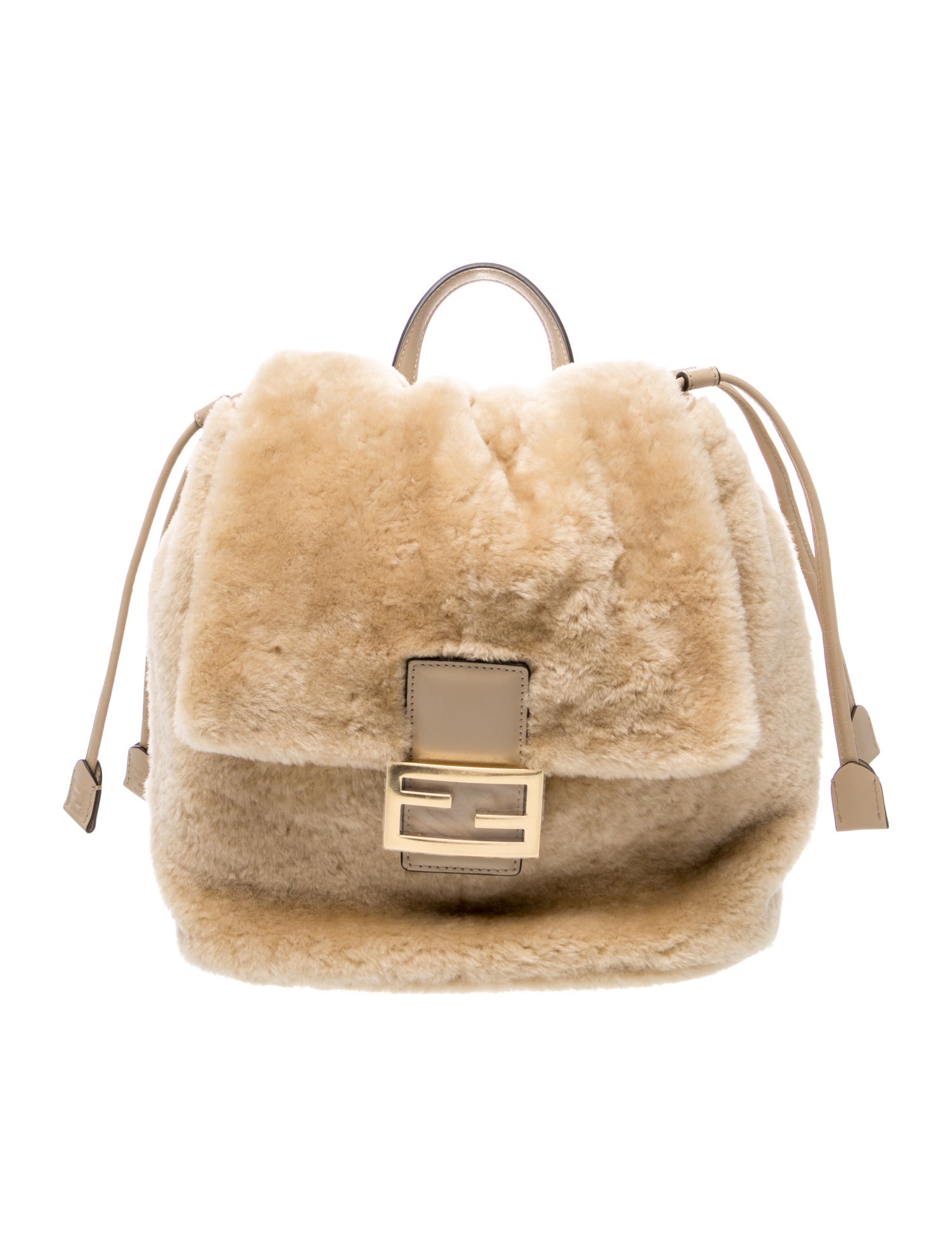 Fendi Shearling Shearling Backpack Medium 2025