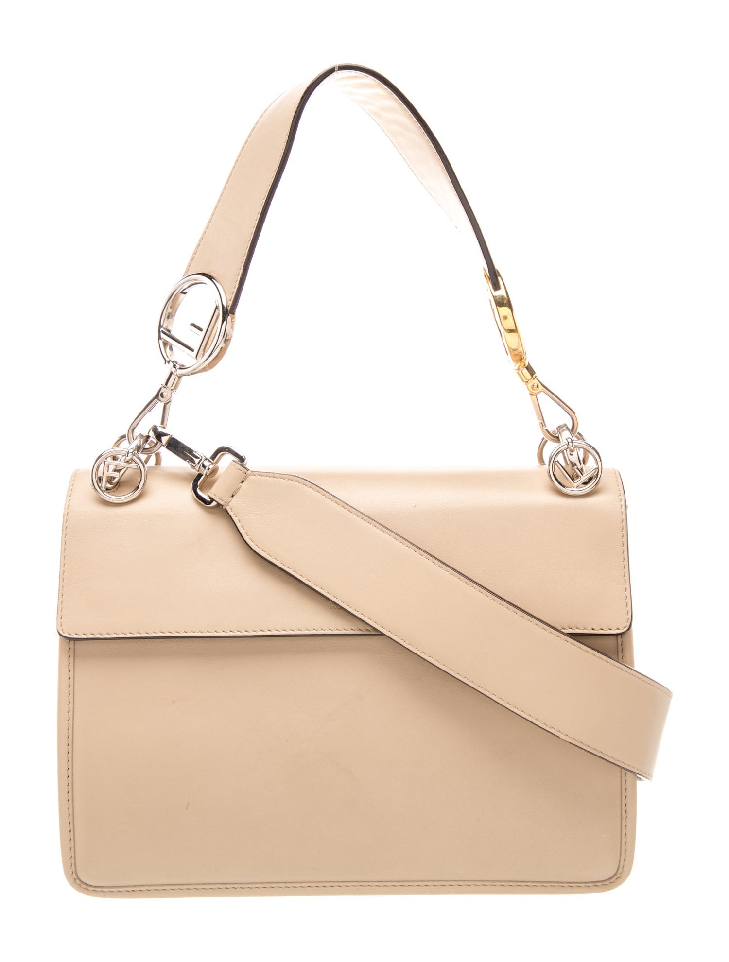 Fendi Zucca FF Kan I F - Neutrals Shoulder Bags, Handbags