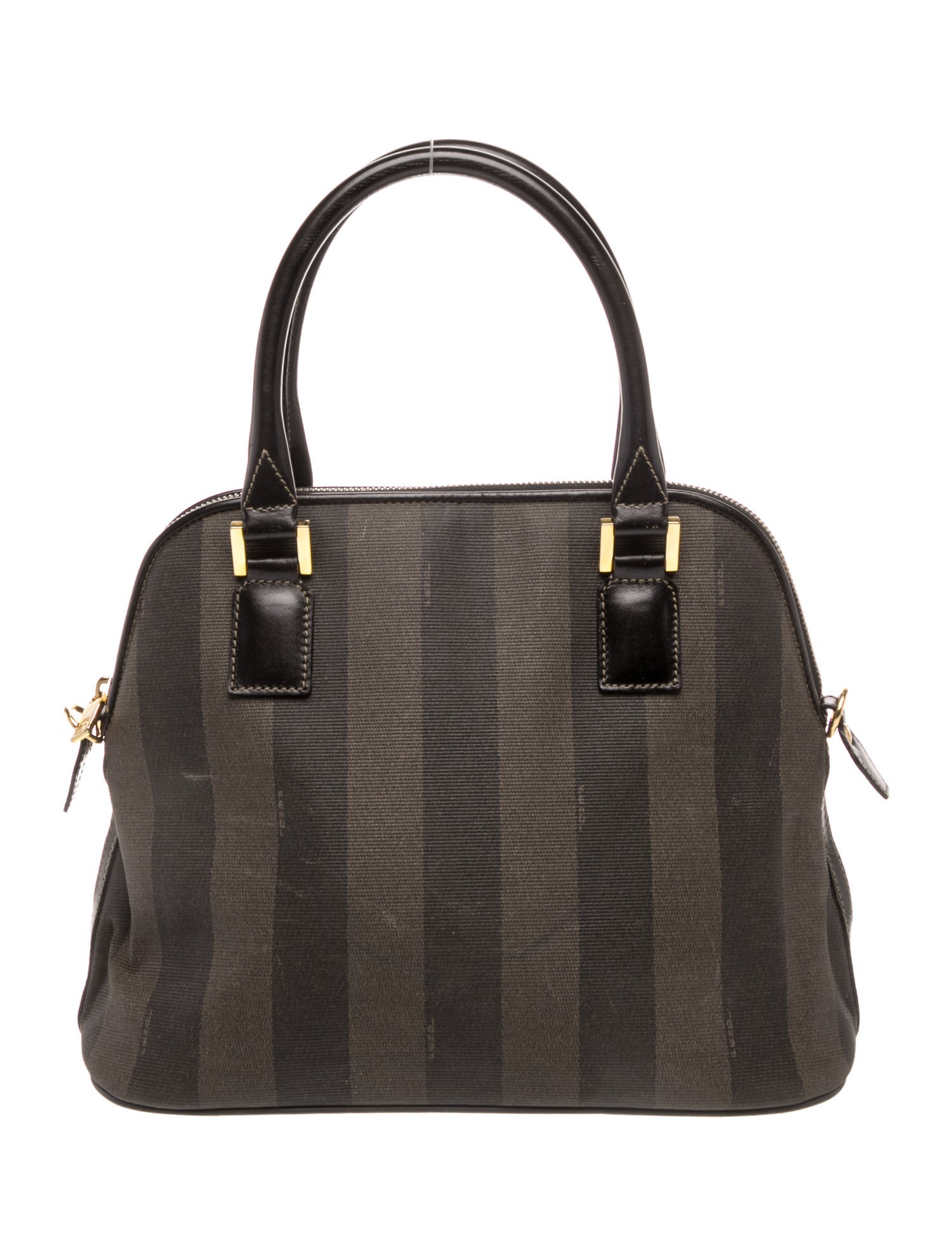 Fendi Pequin Top Handle Bag Vintage