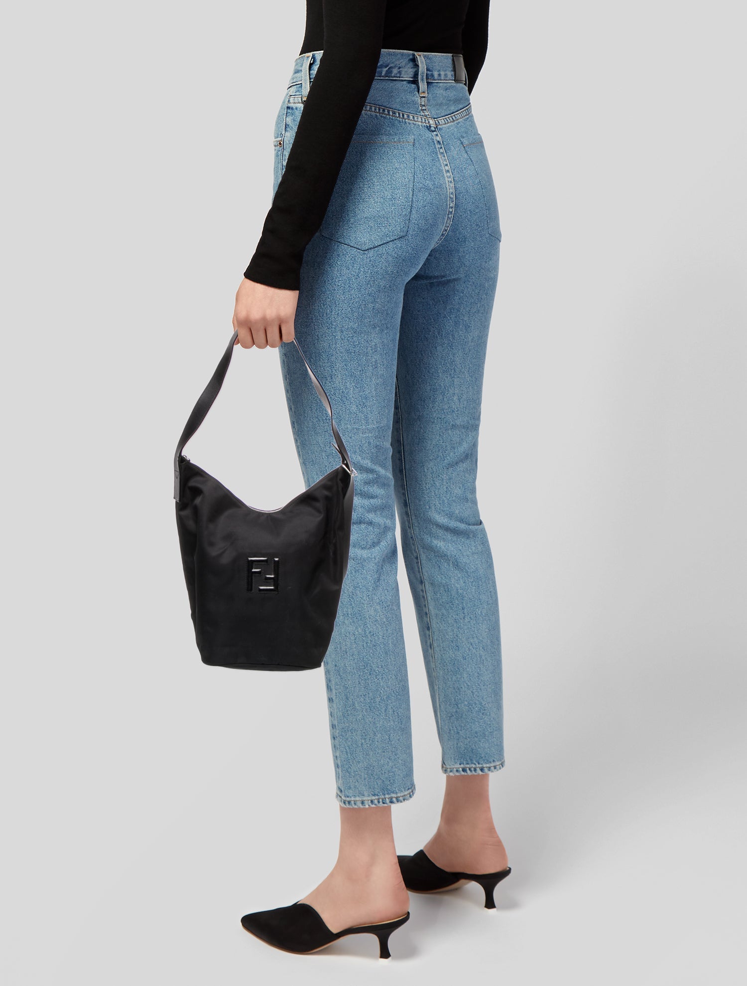 Fendi Nylon Top Handle Bag