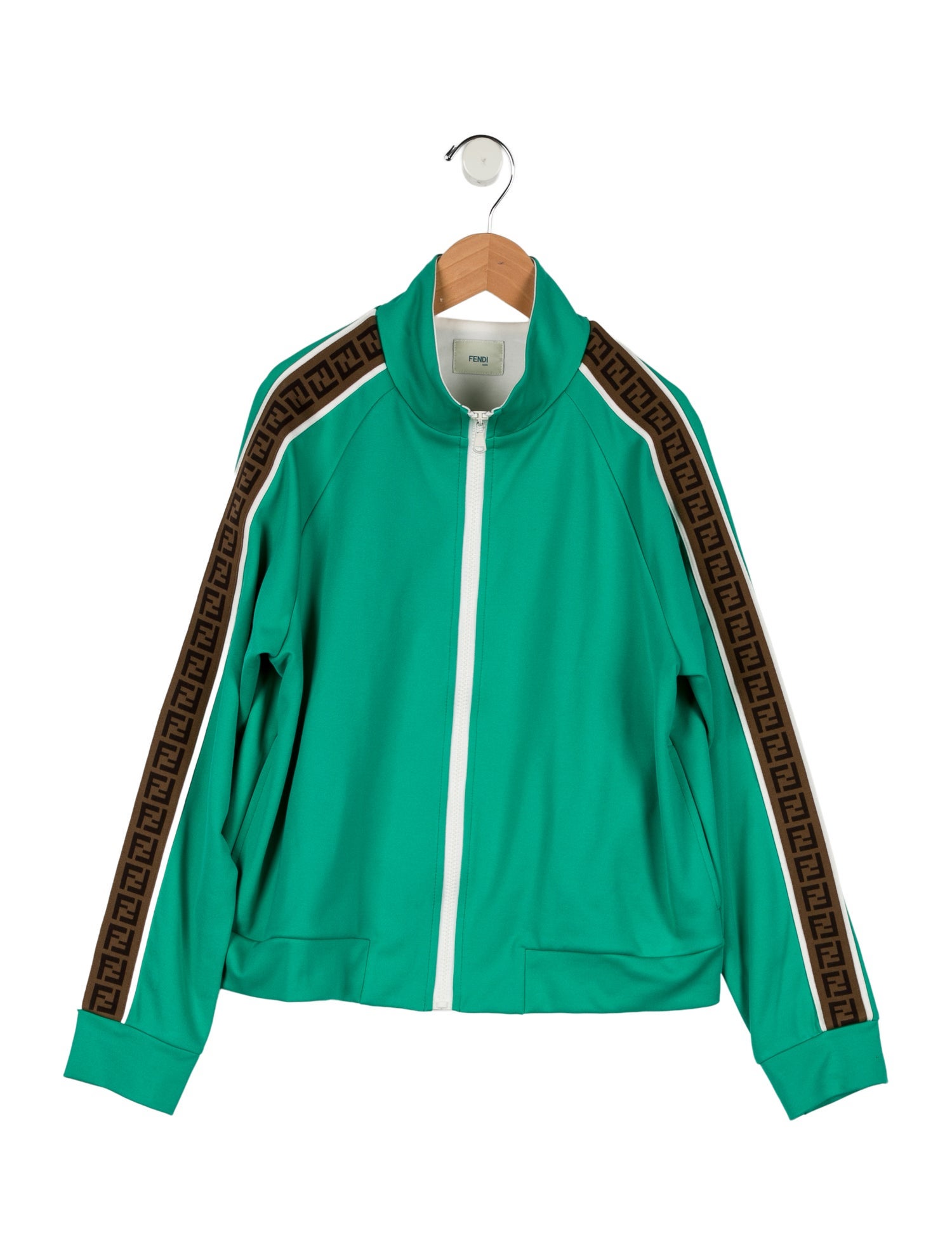 Fendi Girls' Zucca Trim Jacket
