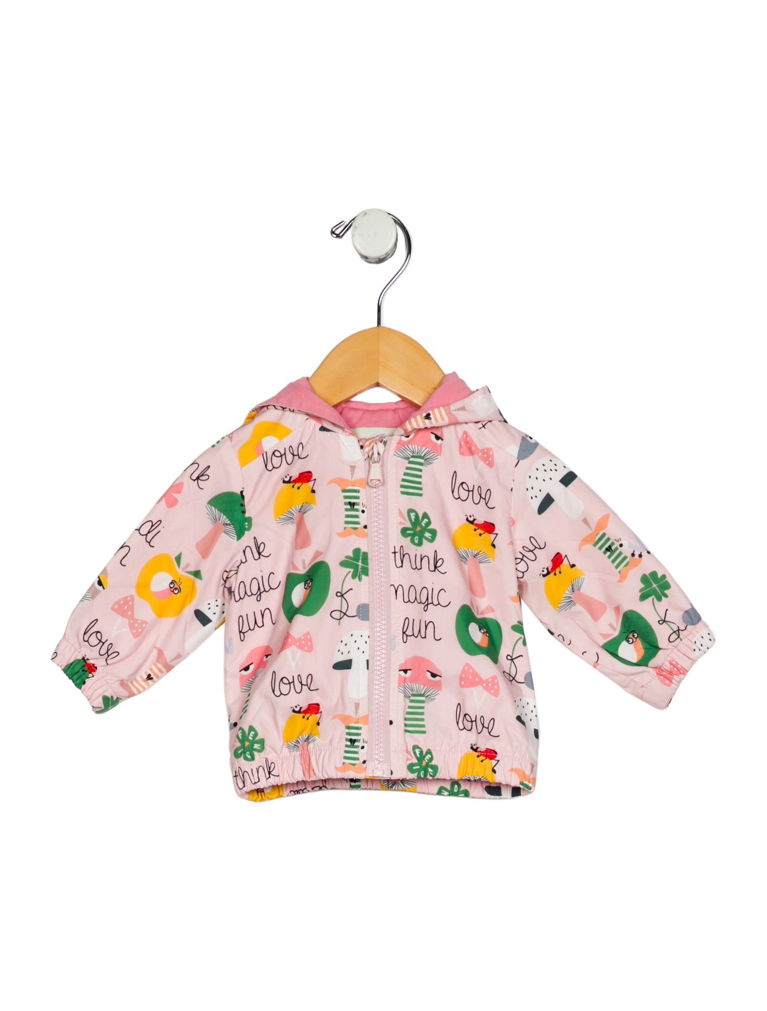 Fendi Infant Girls Patterned Zip-Up Jacket.