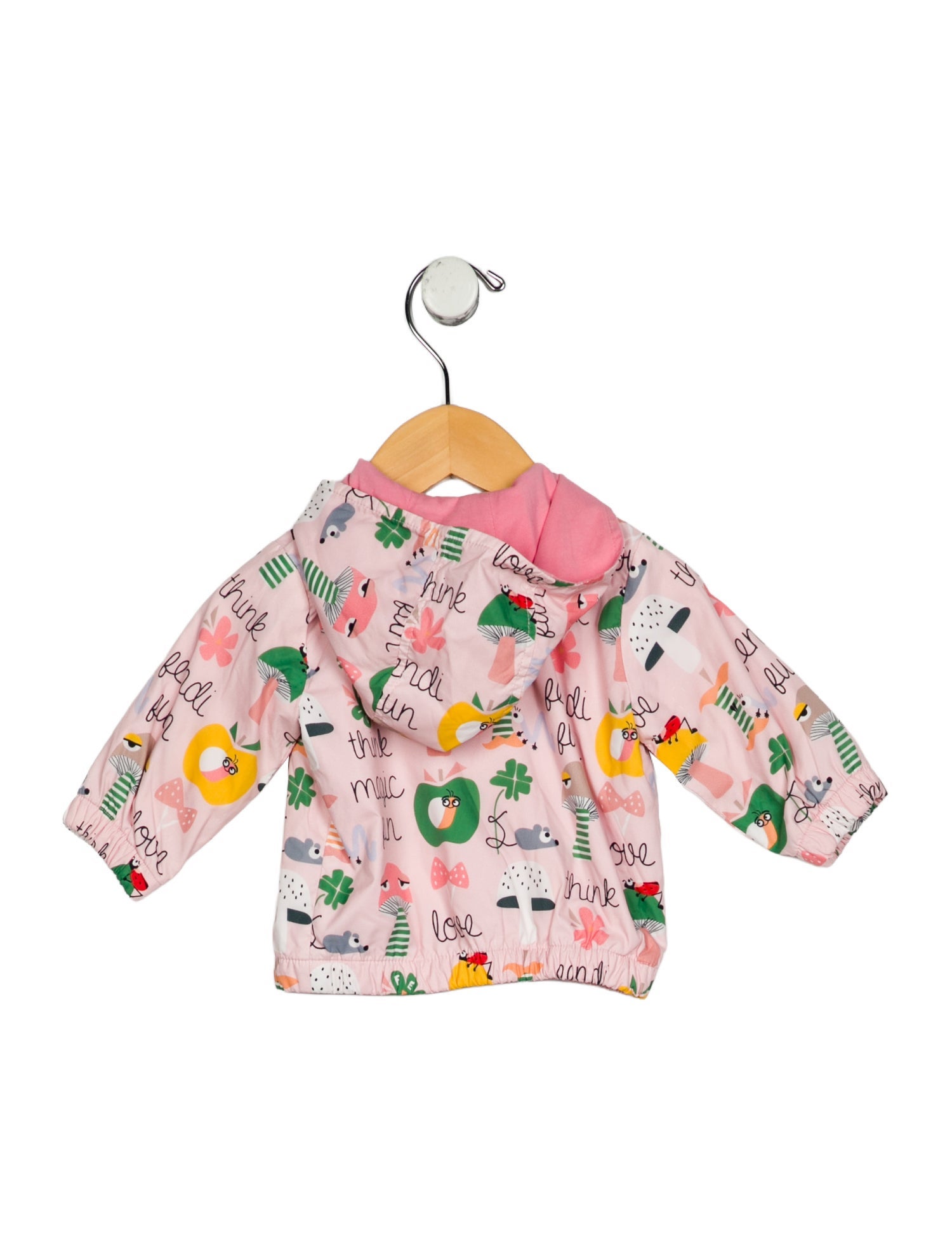 Fendi Infant Girls Patterned Zip-Up Jacket.