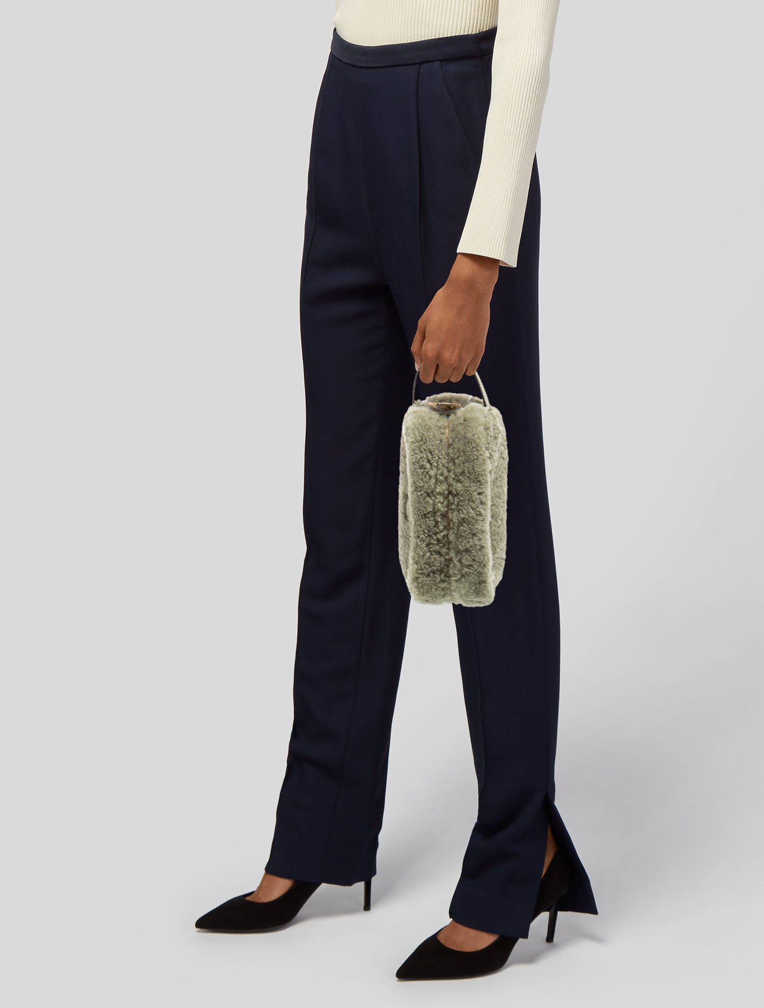 Fendi Shearling Crossbody Bag 2025
