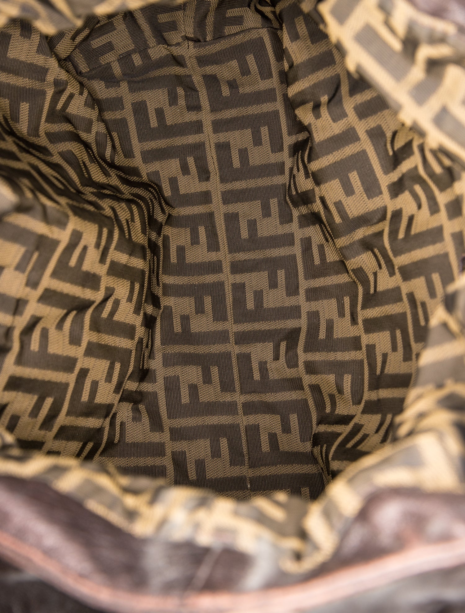 Fendi Zucca FF Spy - Brown Handle Bags, Handbags - FEN430779 | The