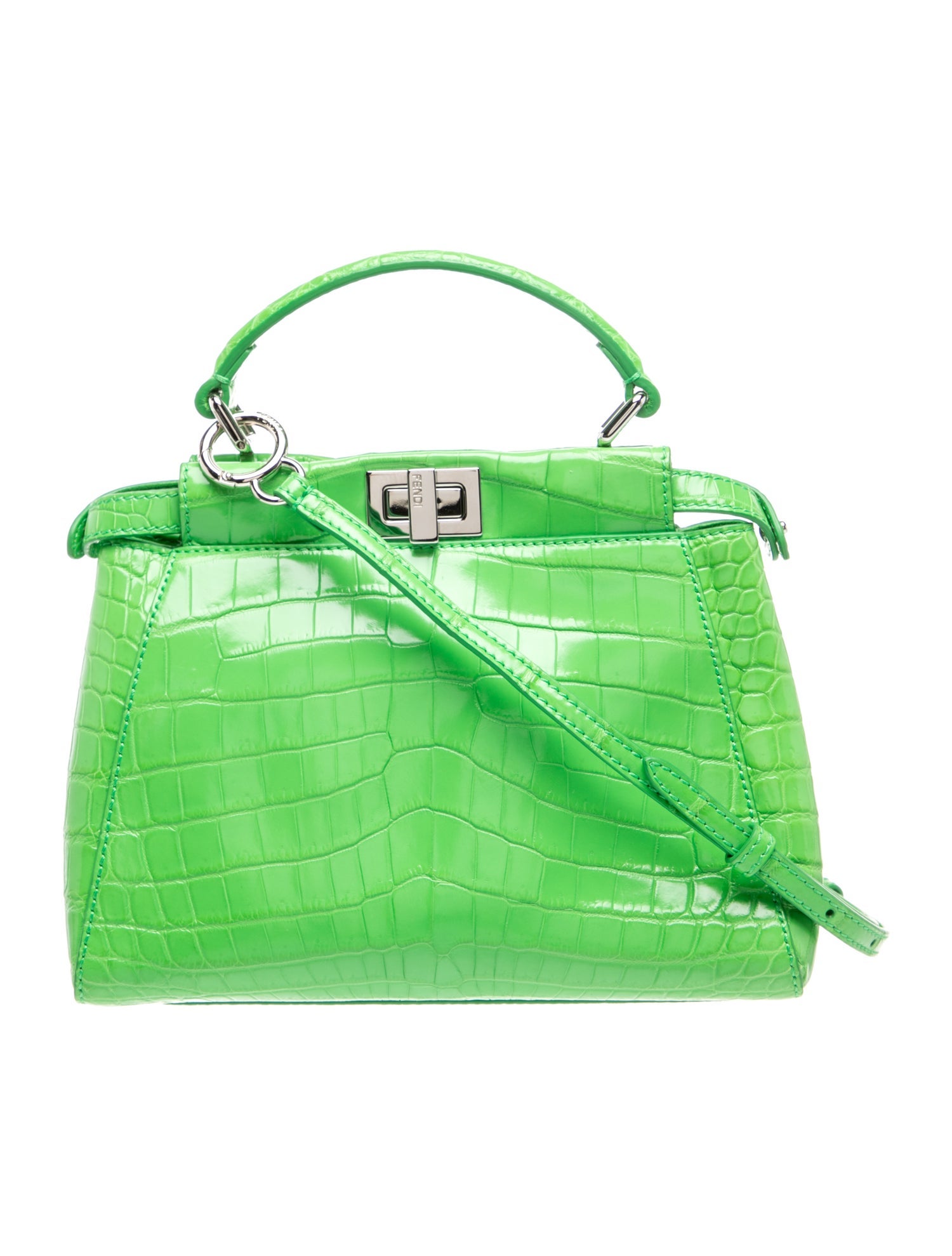 Fendi Crocodile Top Handle Bag