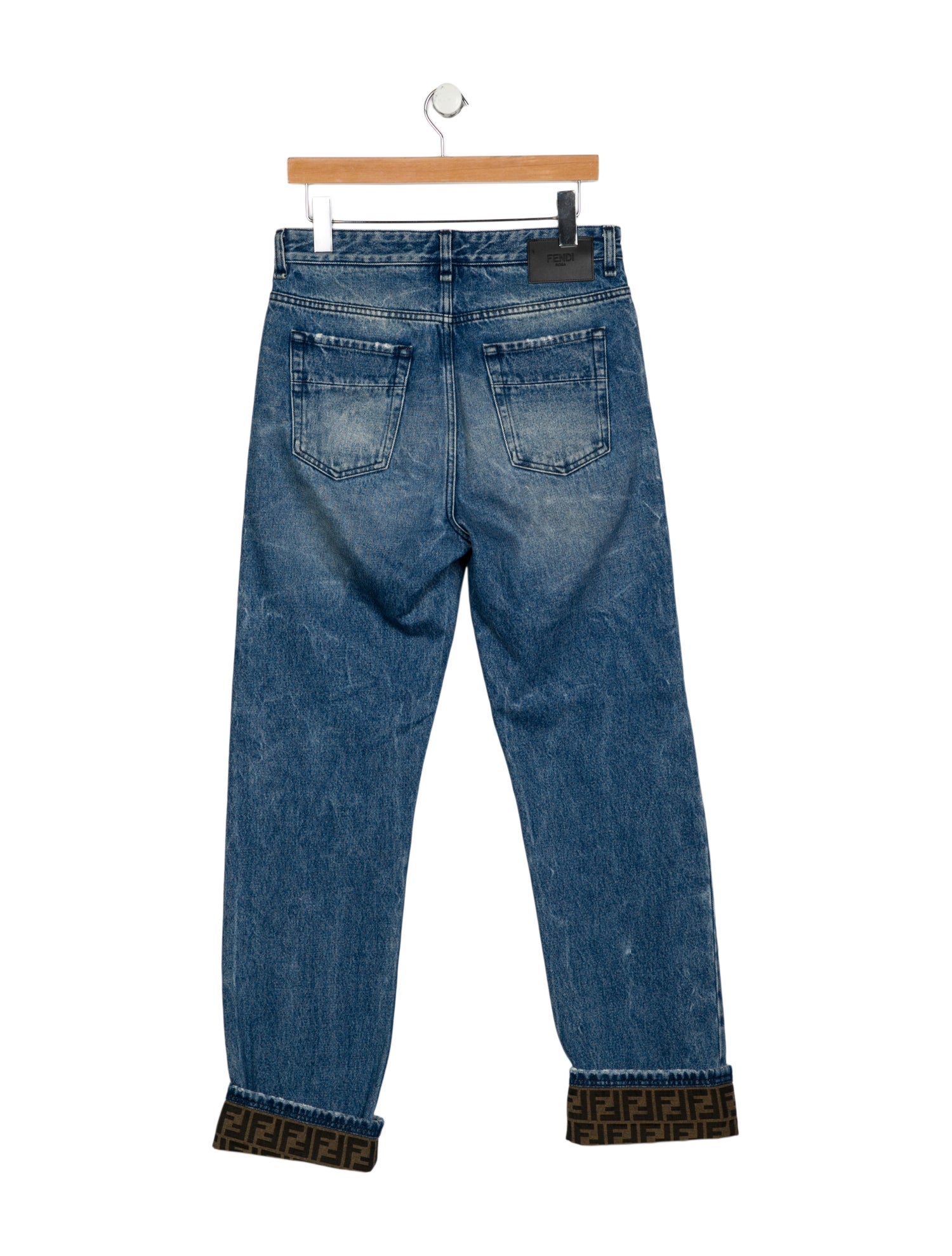 Fendi High-Rise Straight Leg Jeans