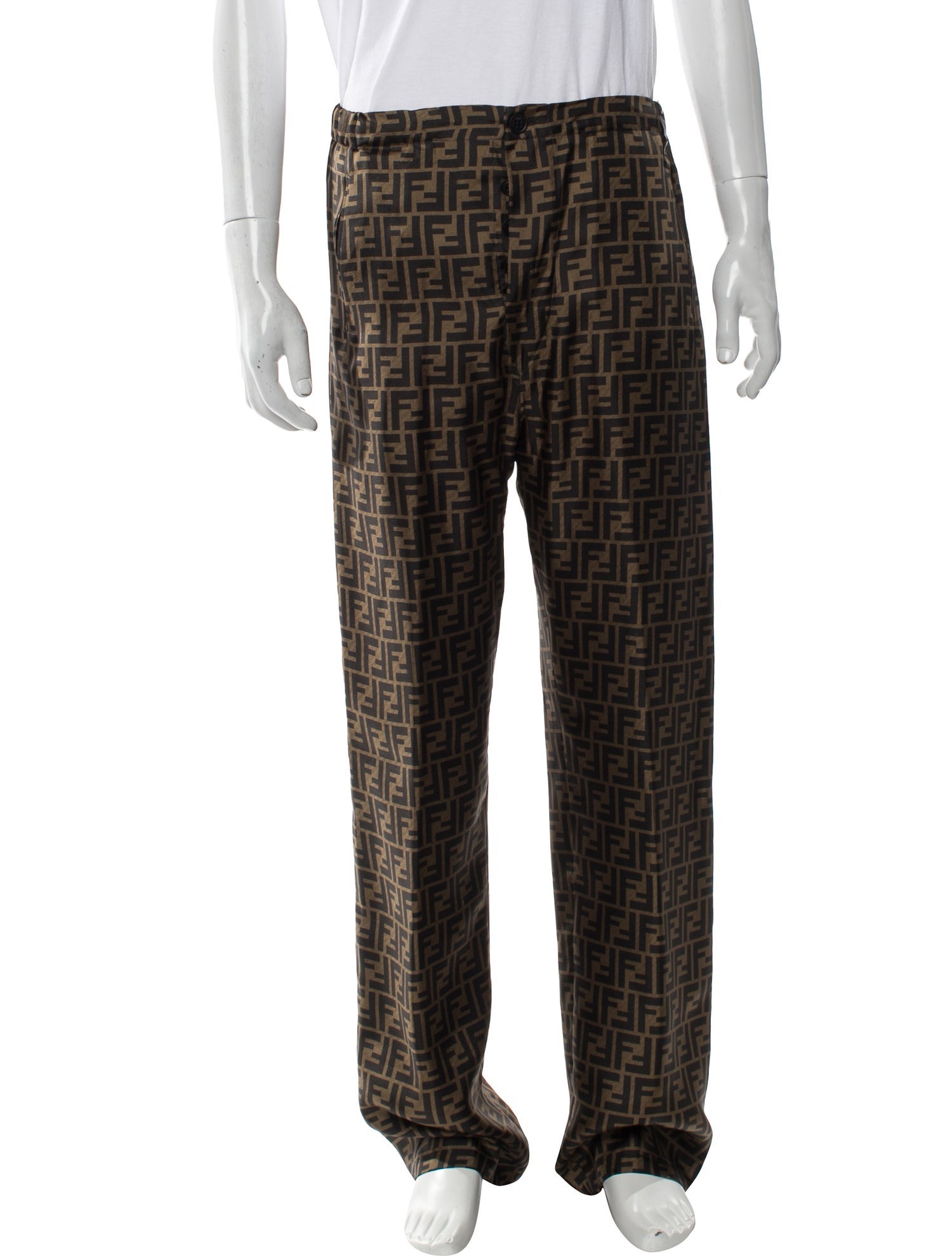 Fendi Silk Printed Lounge Bottoms