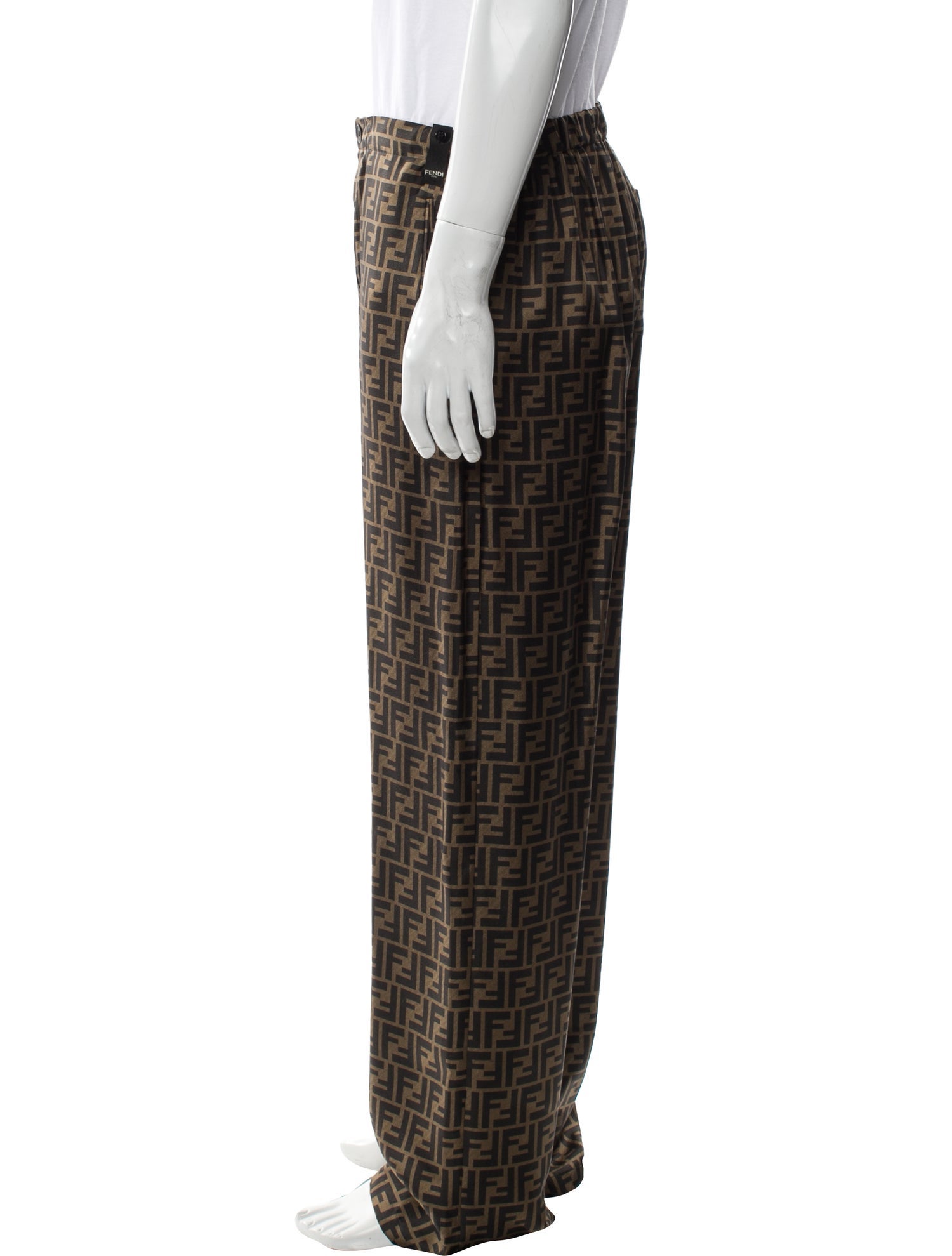 Fendi Silk Printed Lounge Bottoms