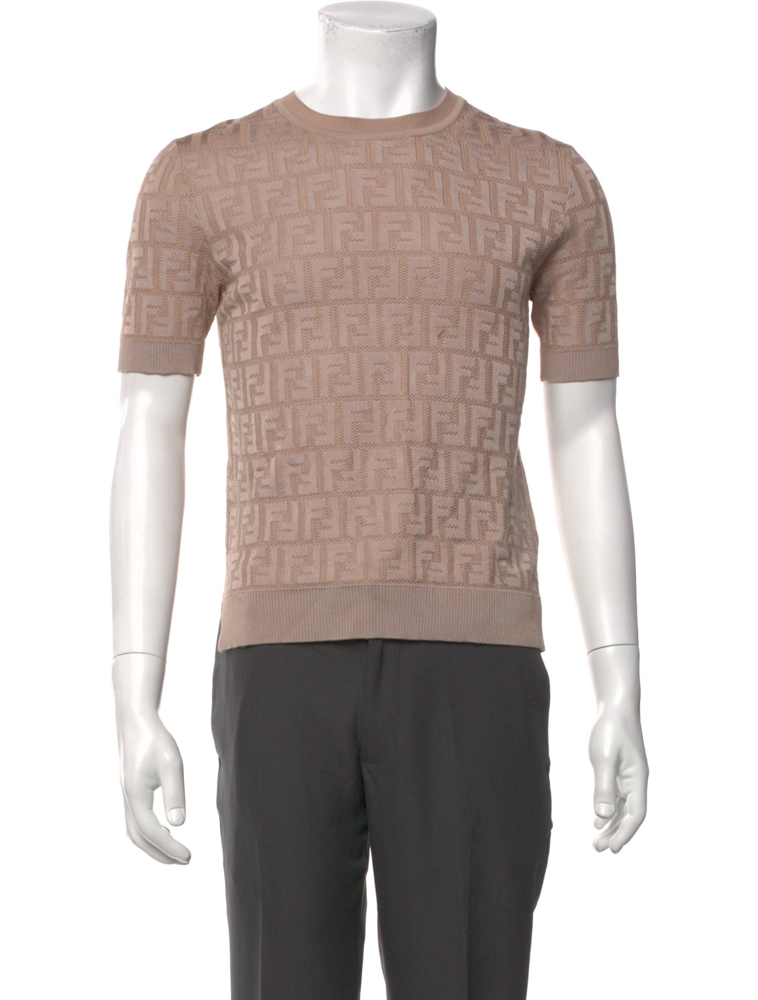 Fendi Zucca FF Logo Crew Neck Pullover