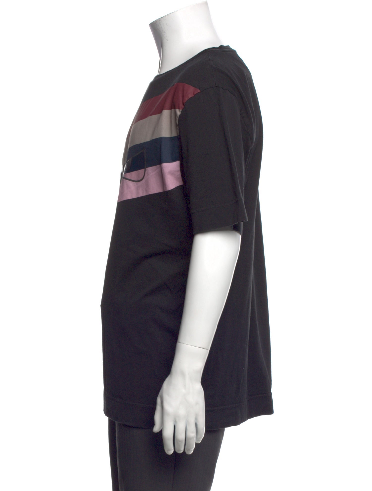 Fendi Striped Crew Neck T-Shirt