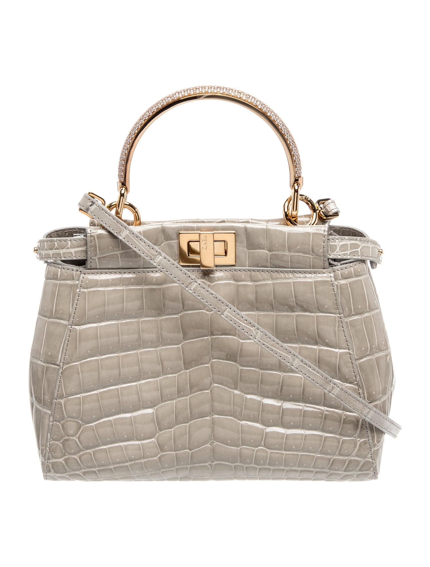 Fendi Crocodile Peekaboo Mini