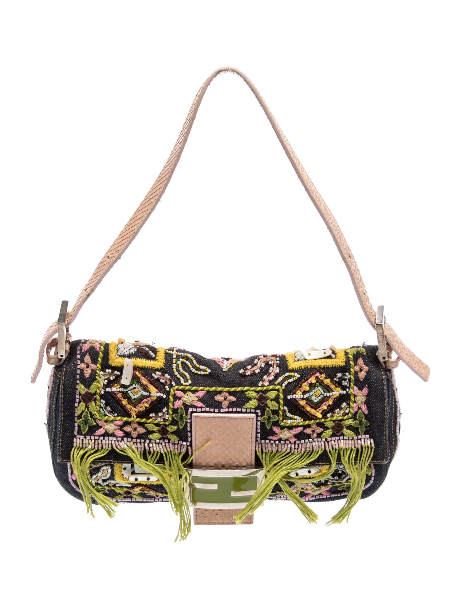 Fendi Denim Baguette Vintage