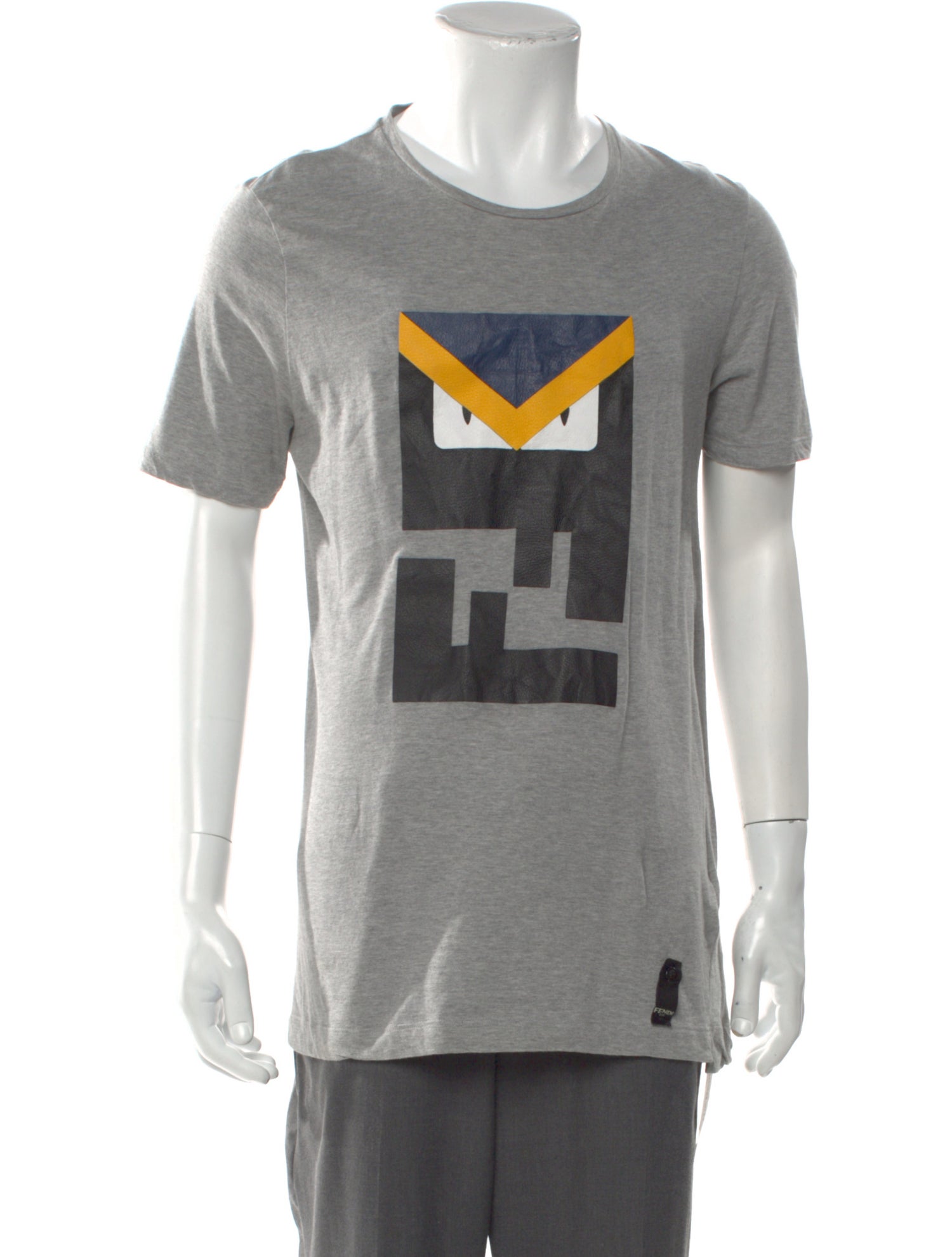 Fendi Monsters Motif Crew Neck T-Shirt