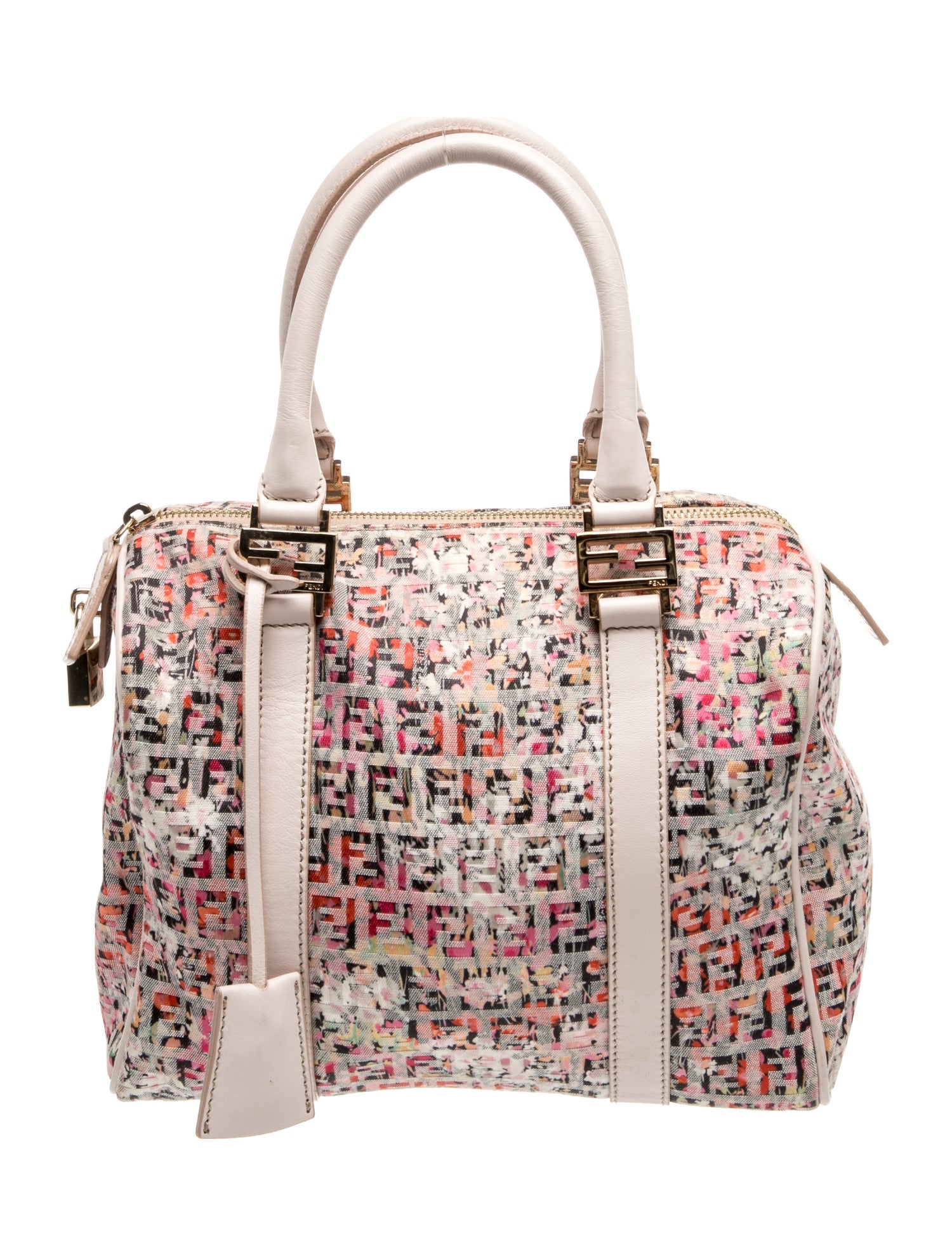 Fendi Zucchino FF Top Handle Bag