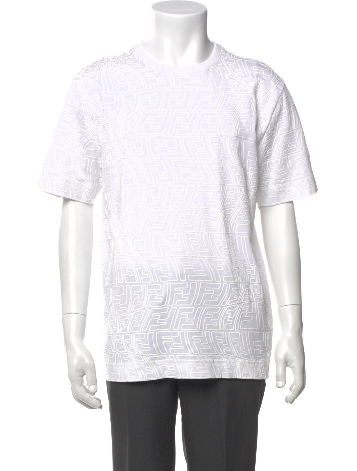 Fendi Zucca FF Logo Crew Neck T-Shirt