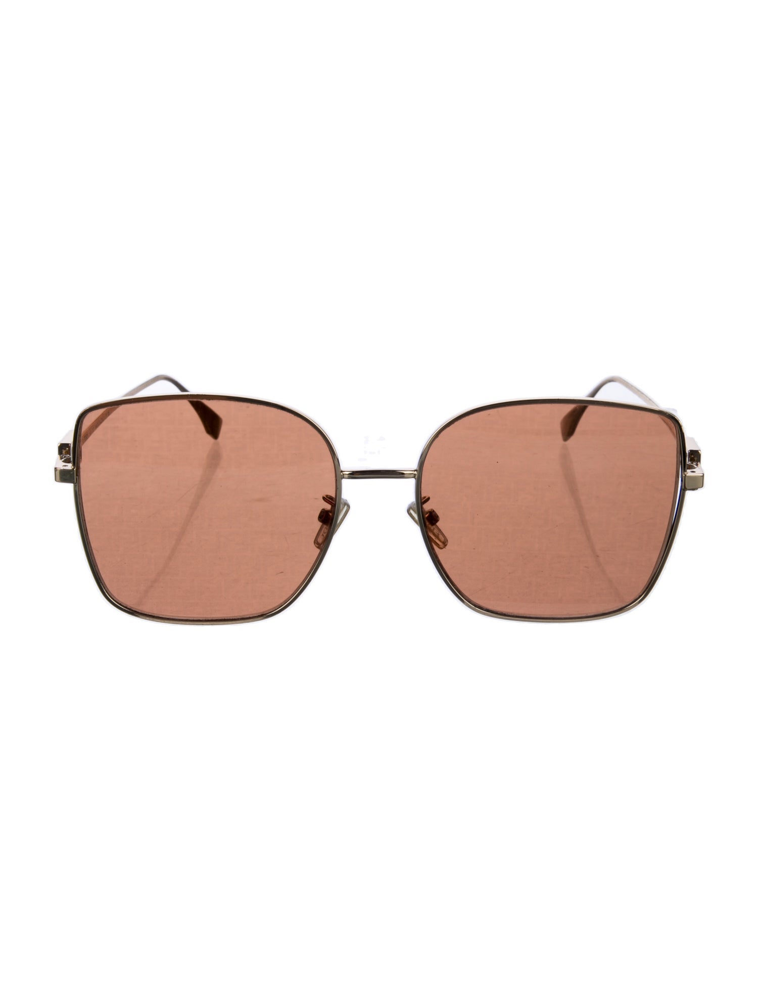 Fendi Zucchino FF Logo Square Sunglasses