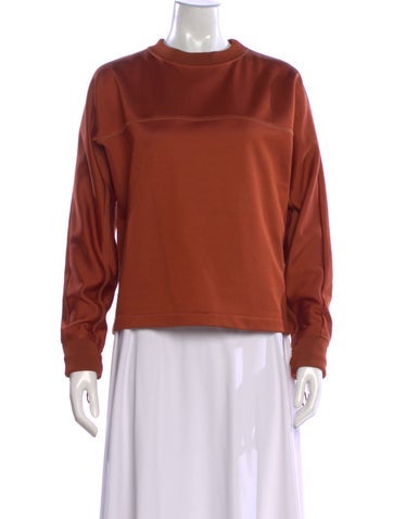 Pre-owned Fendi Crew Neck Long Sleeve Sweatshirt In Orange