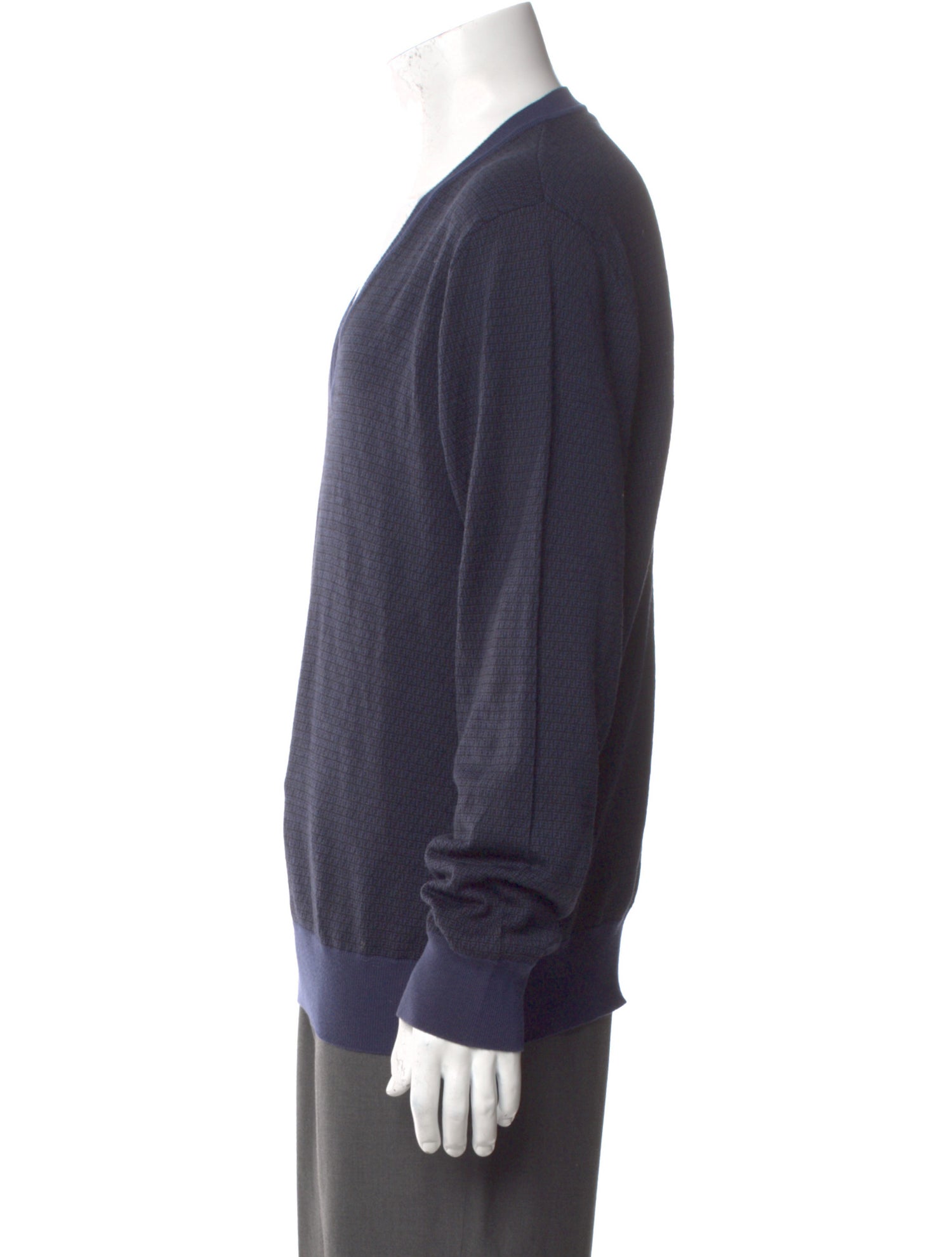 Fendi Zucchino FF Logo Virgin Wool Pullover