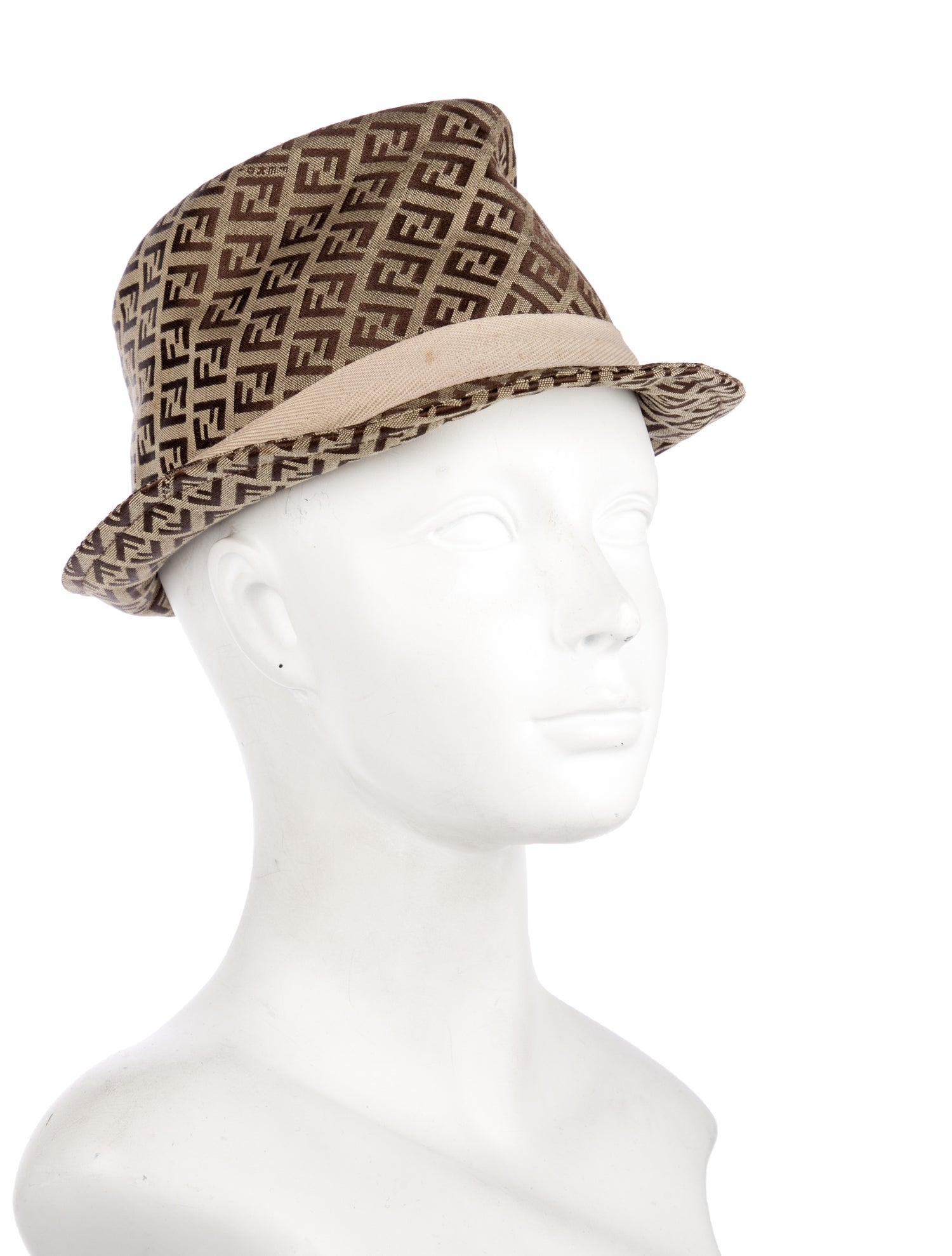 Fendi Canvas Zucca FF Fedora Hat