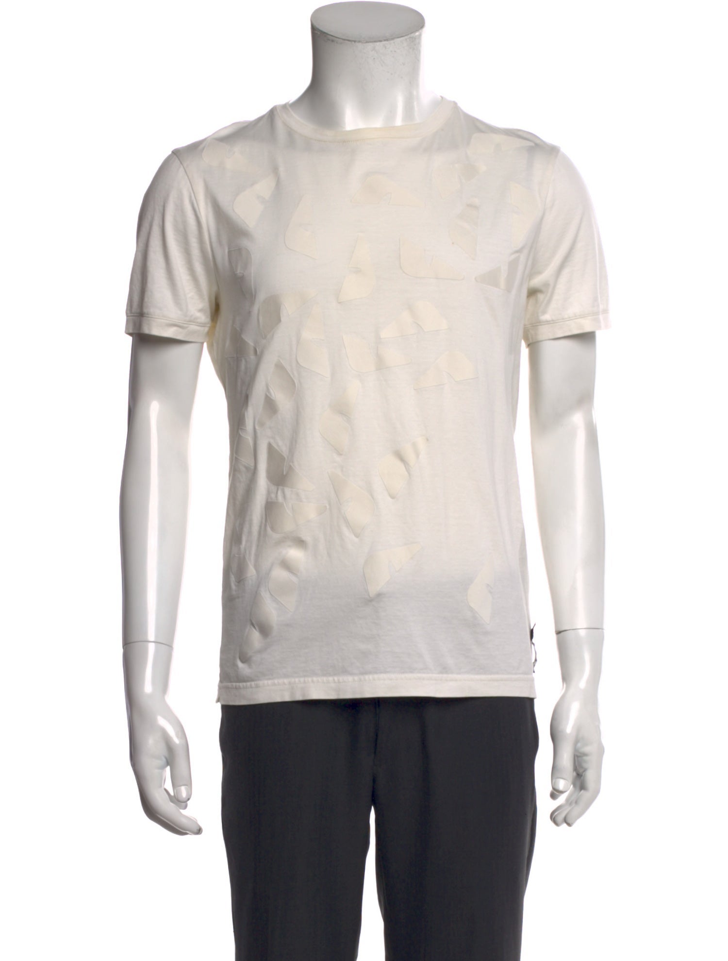 Fendi Monsters Motif Crew Neck T-Shirt