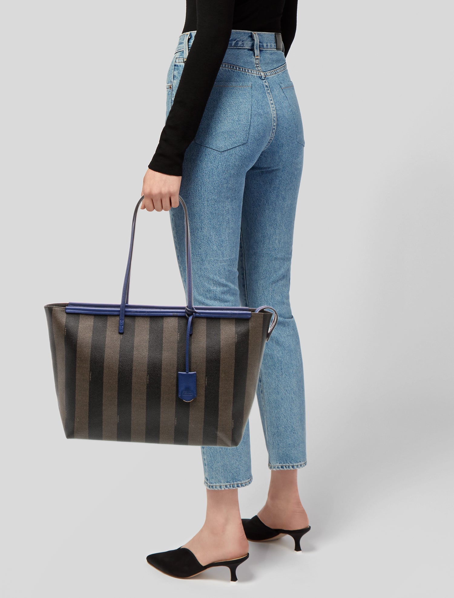 Fendi Pequin Roll Tote Medium