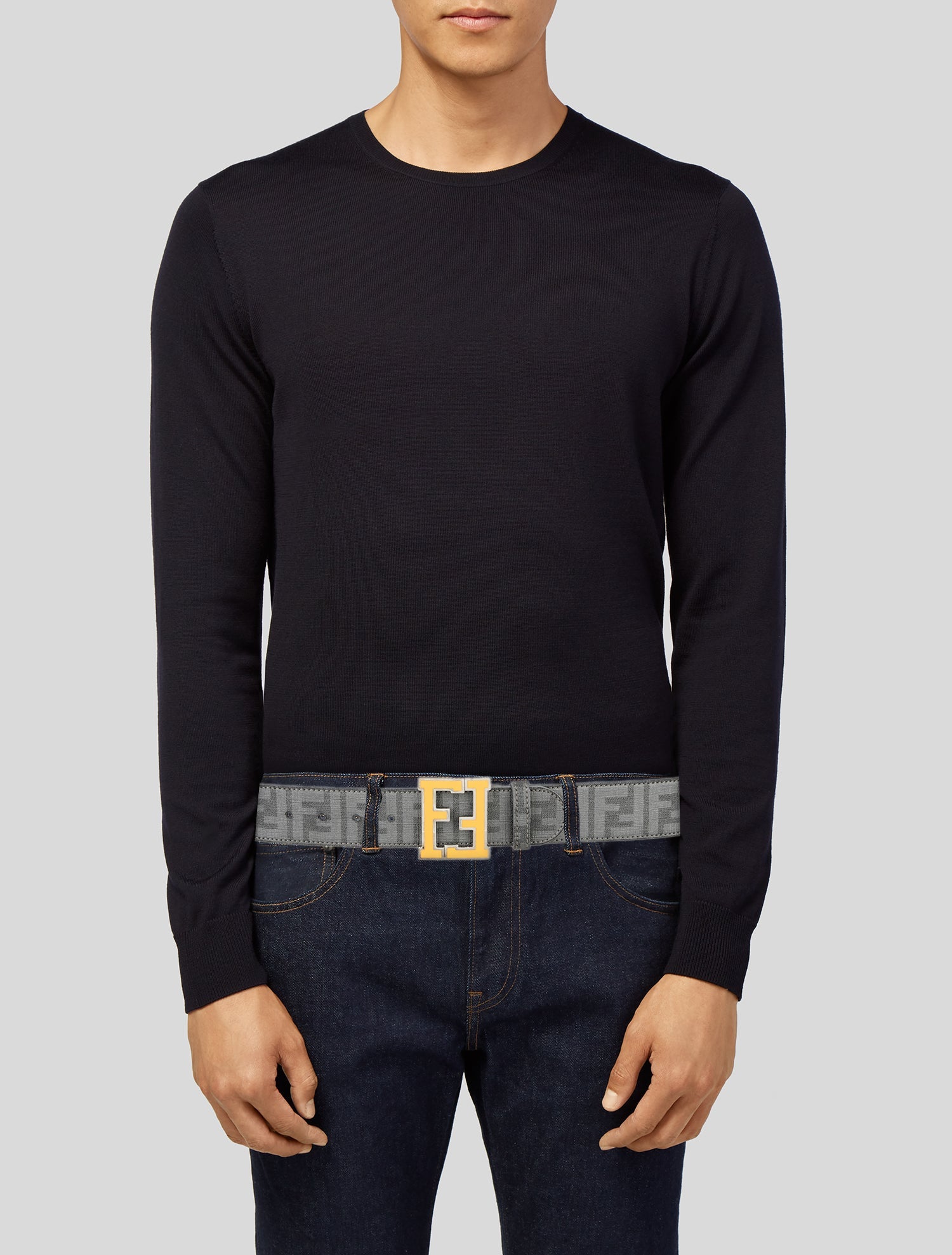 Fendi Zucca FF Logo Waist Belt