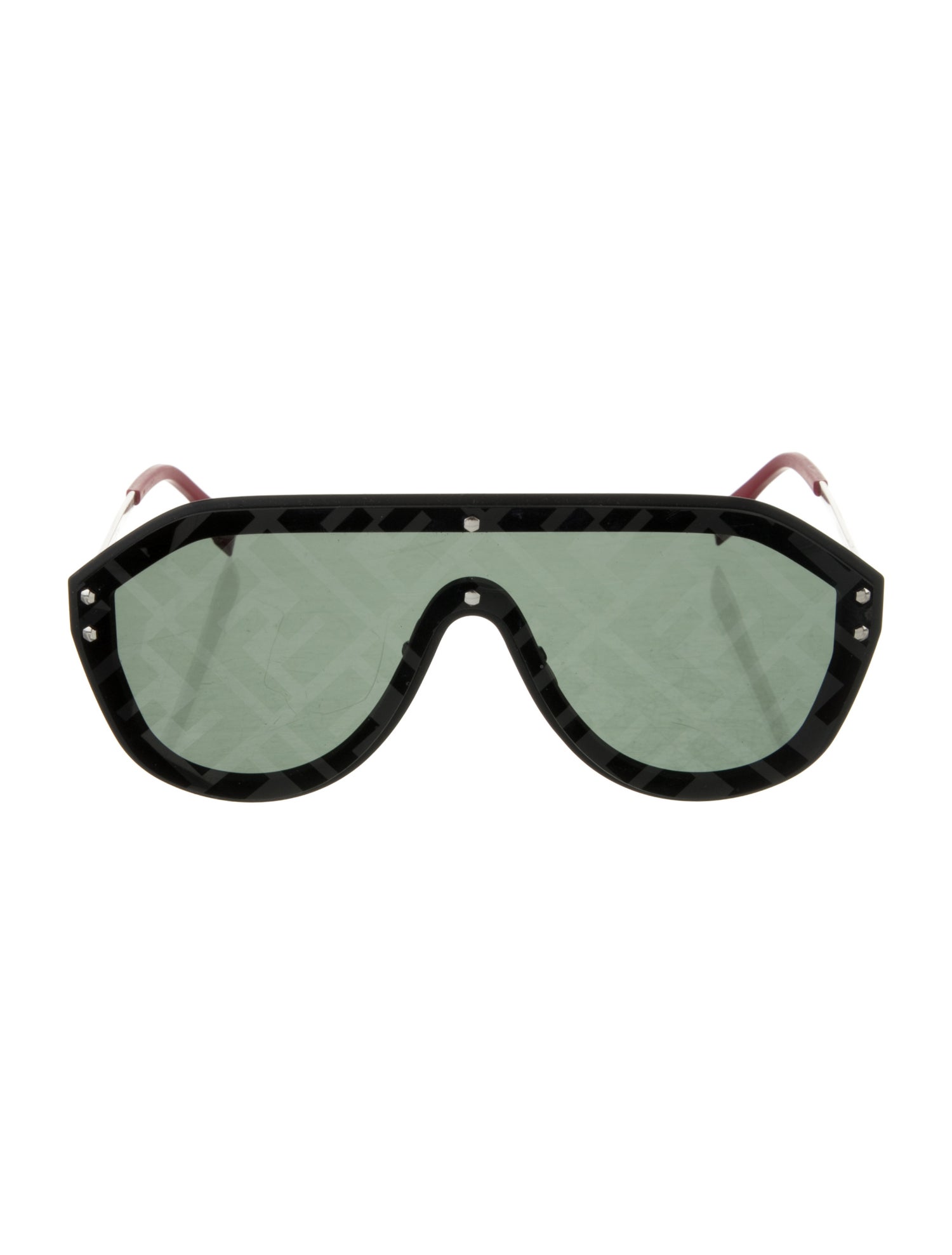 Fendi Zucca FF Logo Shield Sunglasses