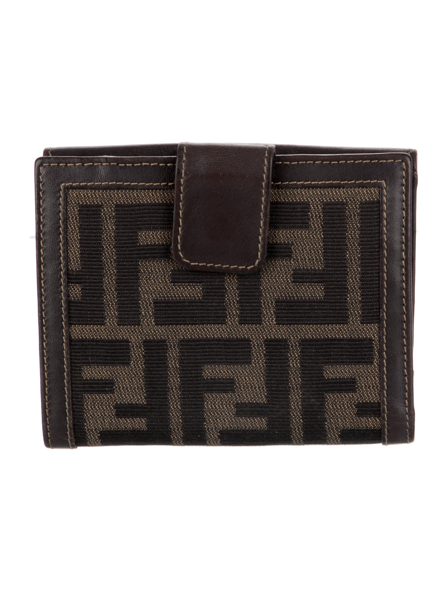 Fendi Vintage Zucca FF Logo Compact Wallet