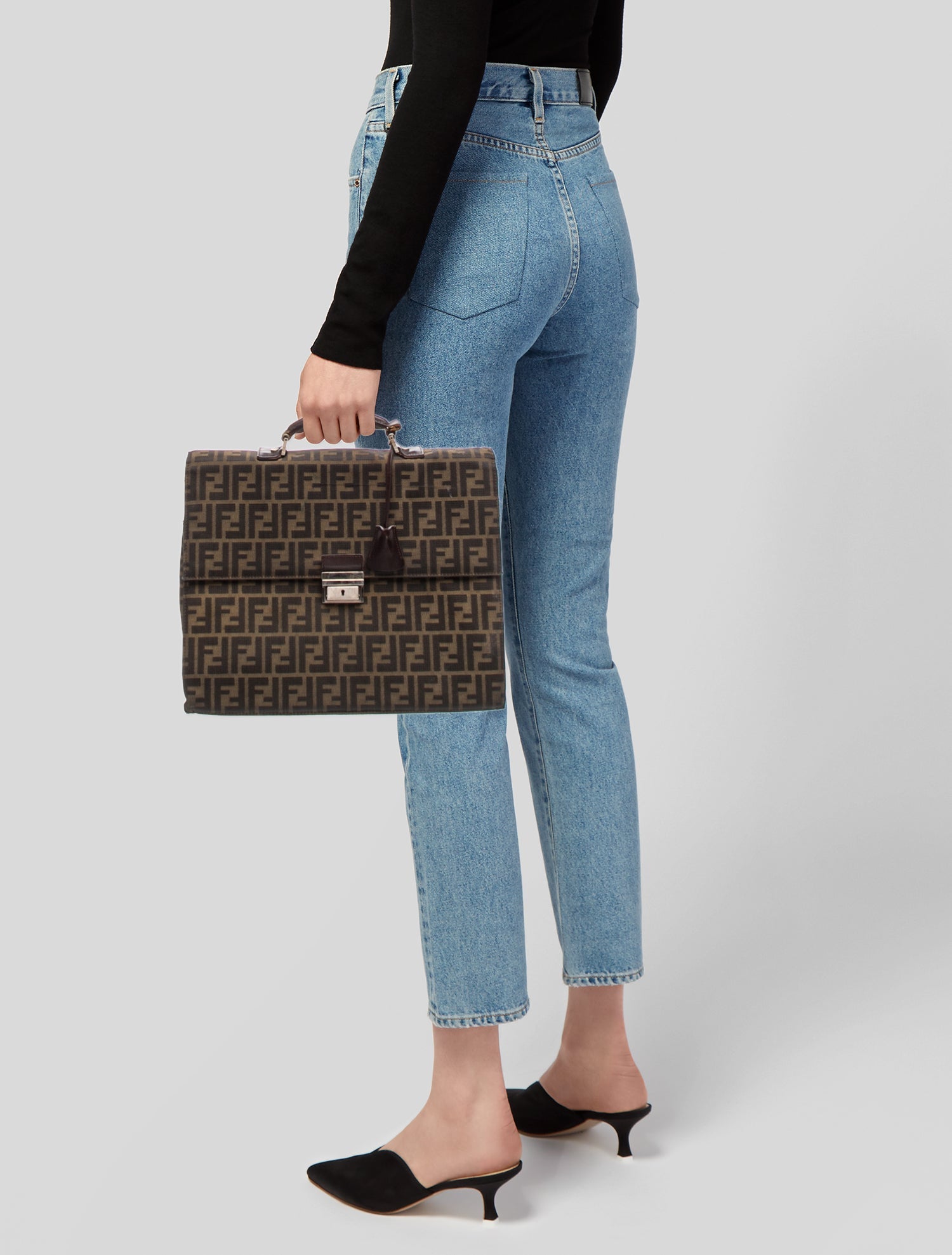 Fendi Zucca FF Briefcase Vintage - Neutrals Briefcases, Bags