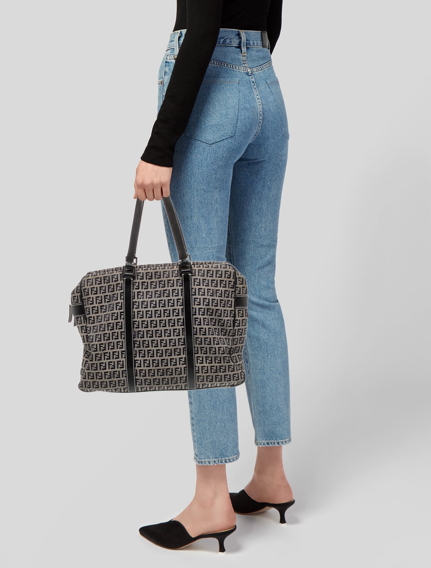 Fendi Zucchino FF Bauletto Vintage