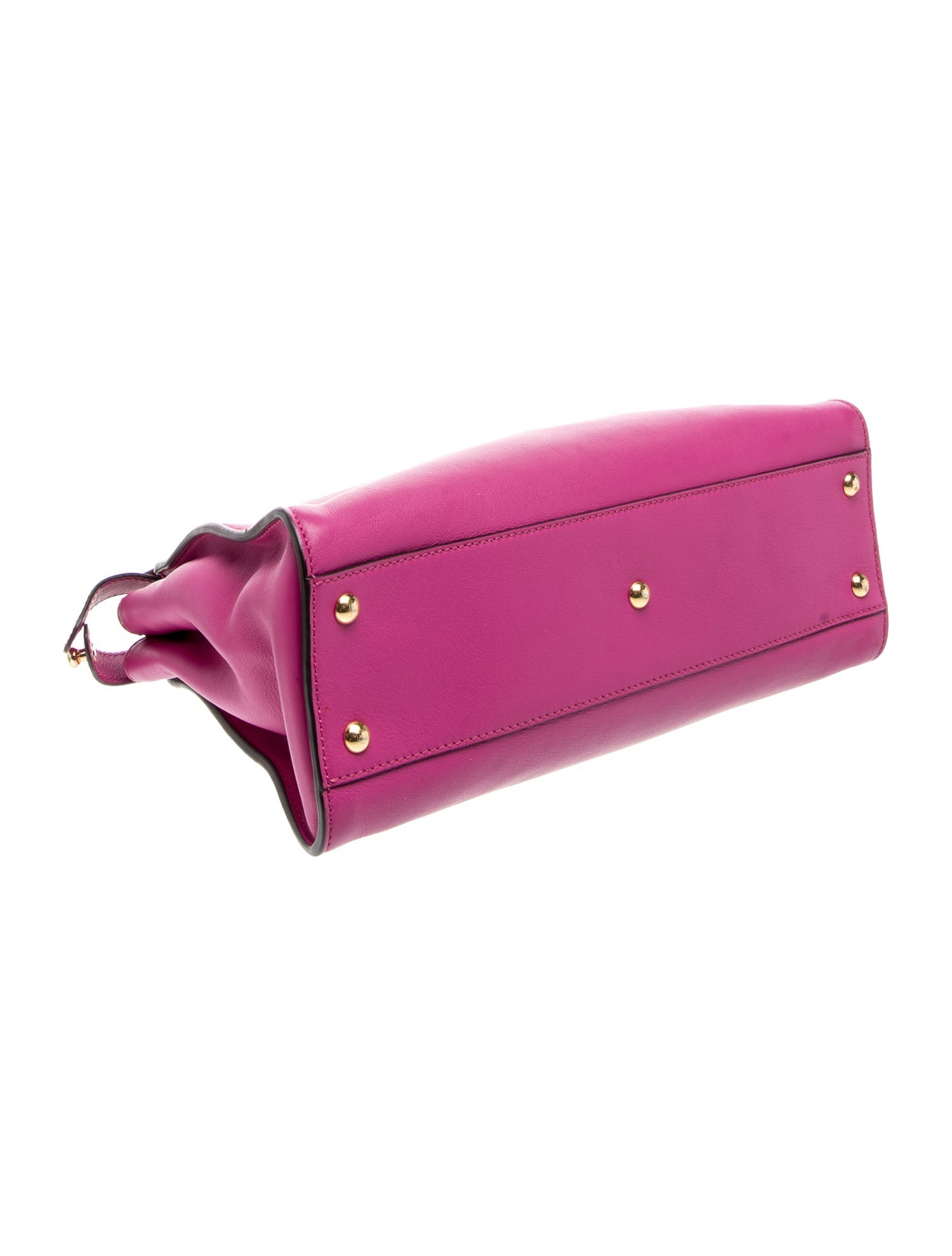 Fendi Leather Peekaboo Medium - Purple Handle Bags, Handbags
