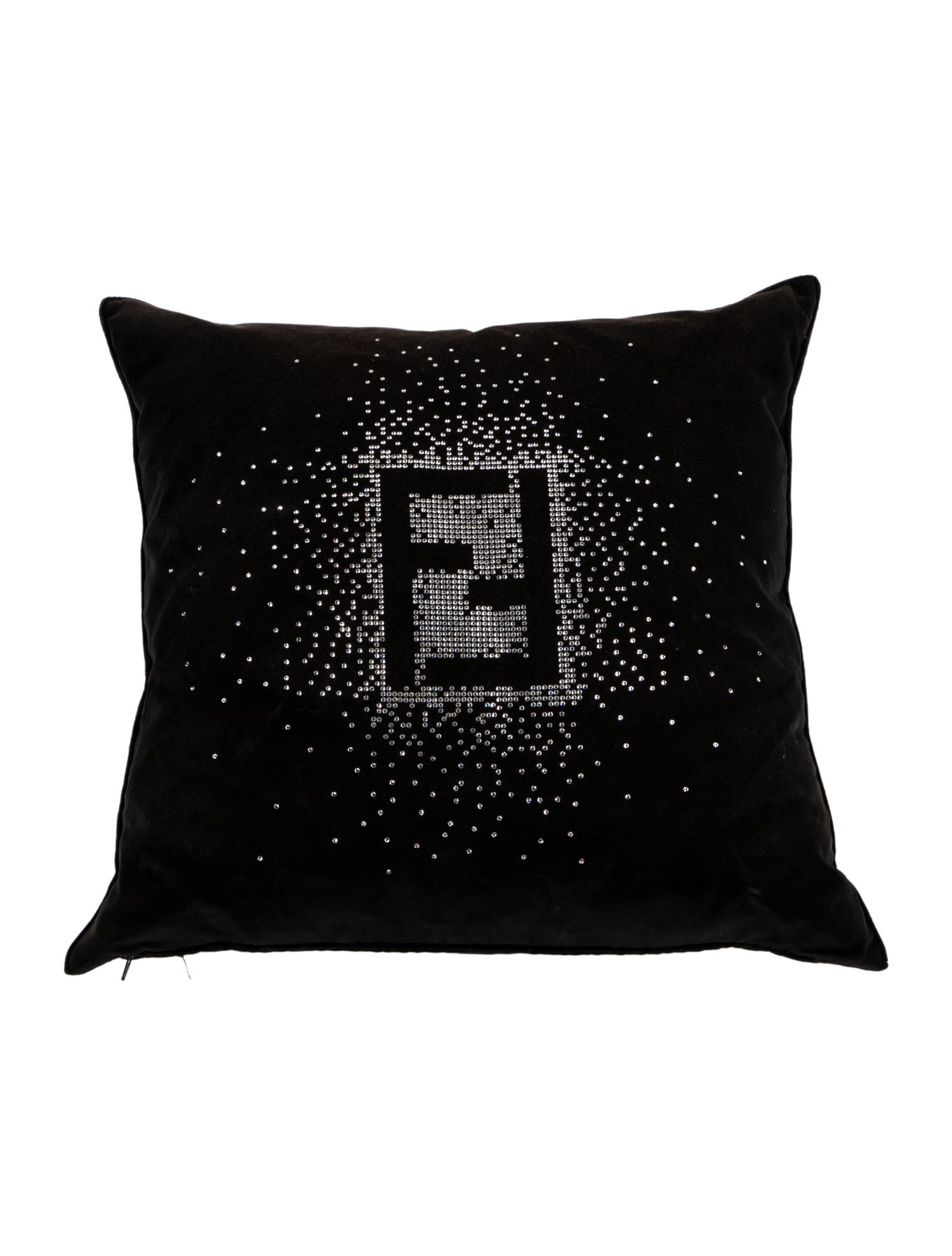 Fendi Swarovski Crystal Throw Pillow