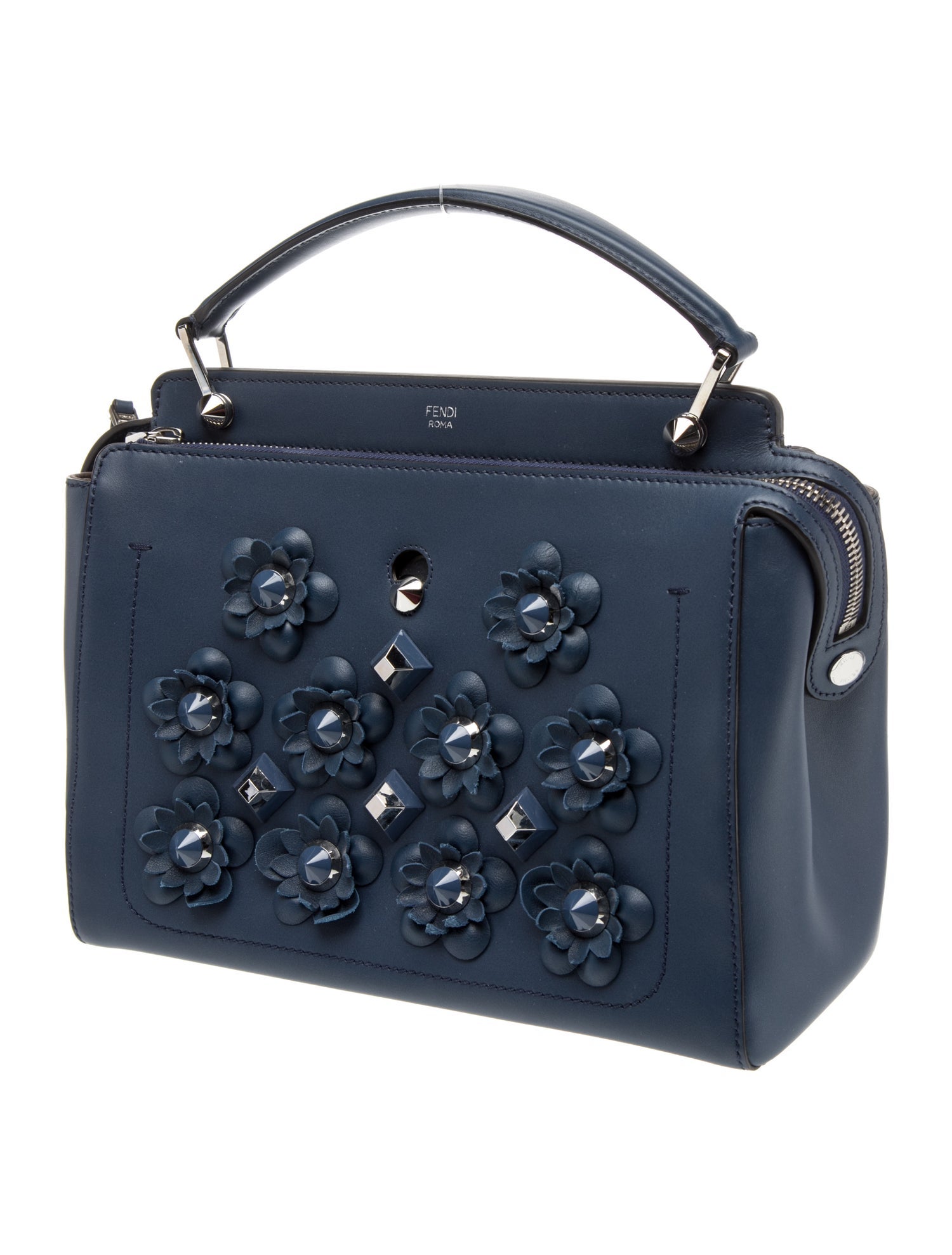 Fendi Leather Dotcom - Blue Handle Bags, Handbags - FEN433210