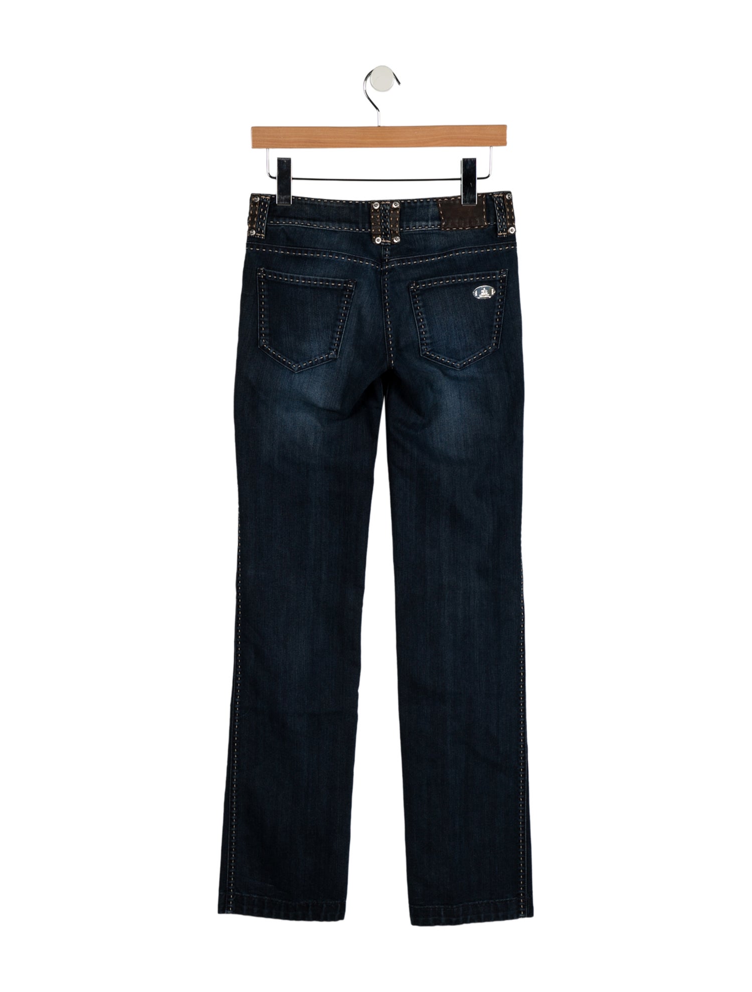 Fendi Low-Rise Straight Leg Jeans