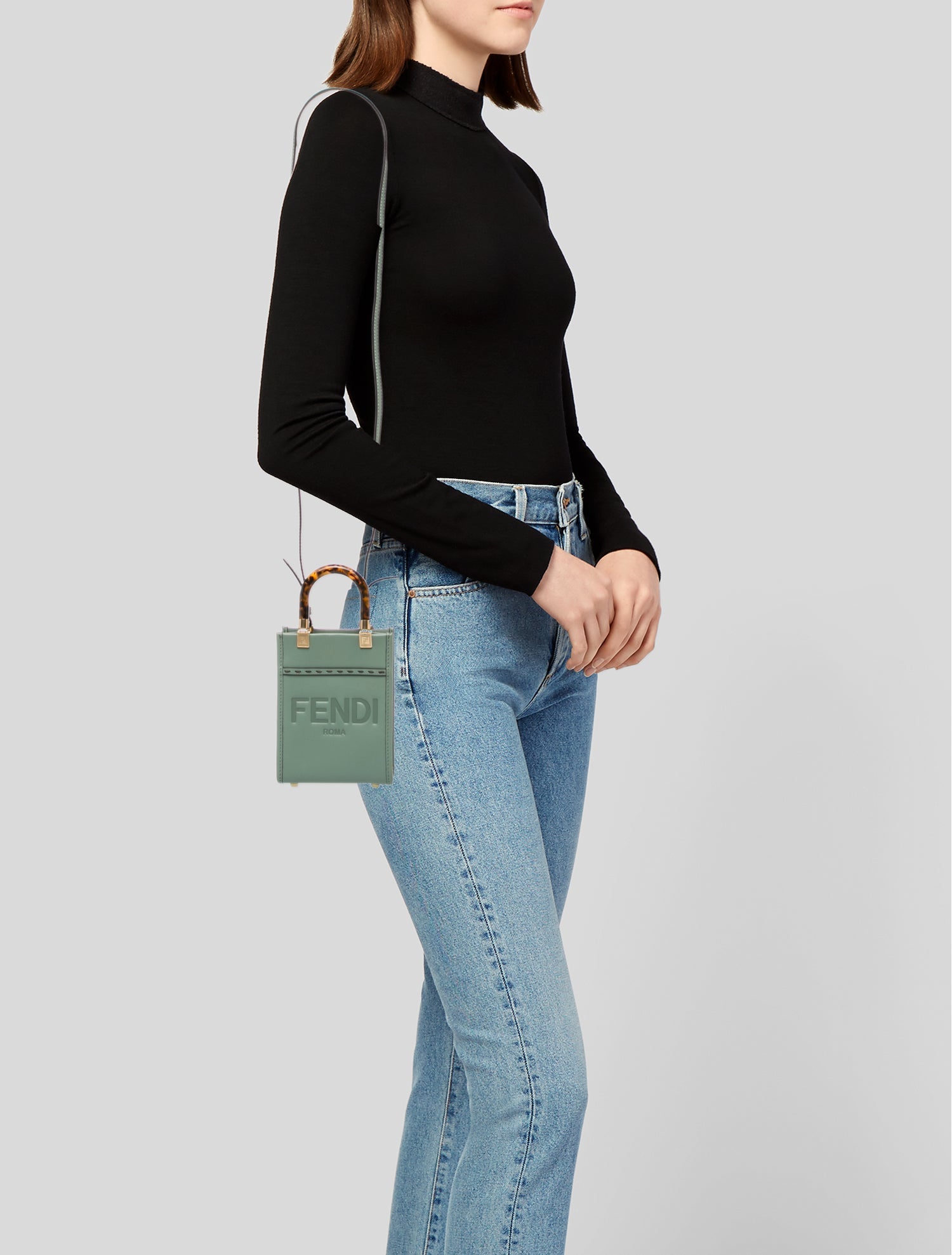 Fendi Leather Shoulder Bag Mini