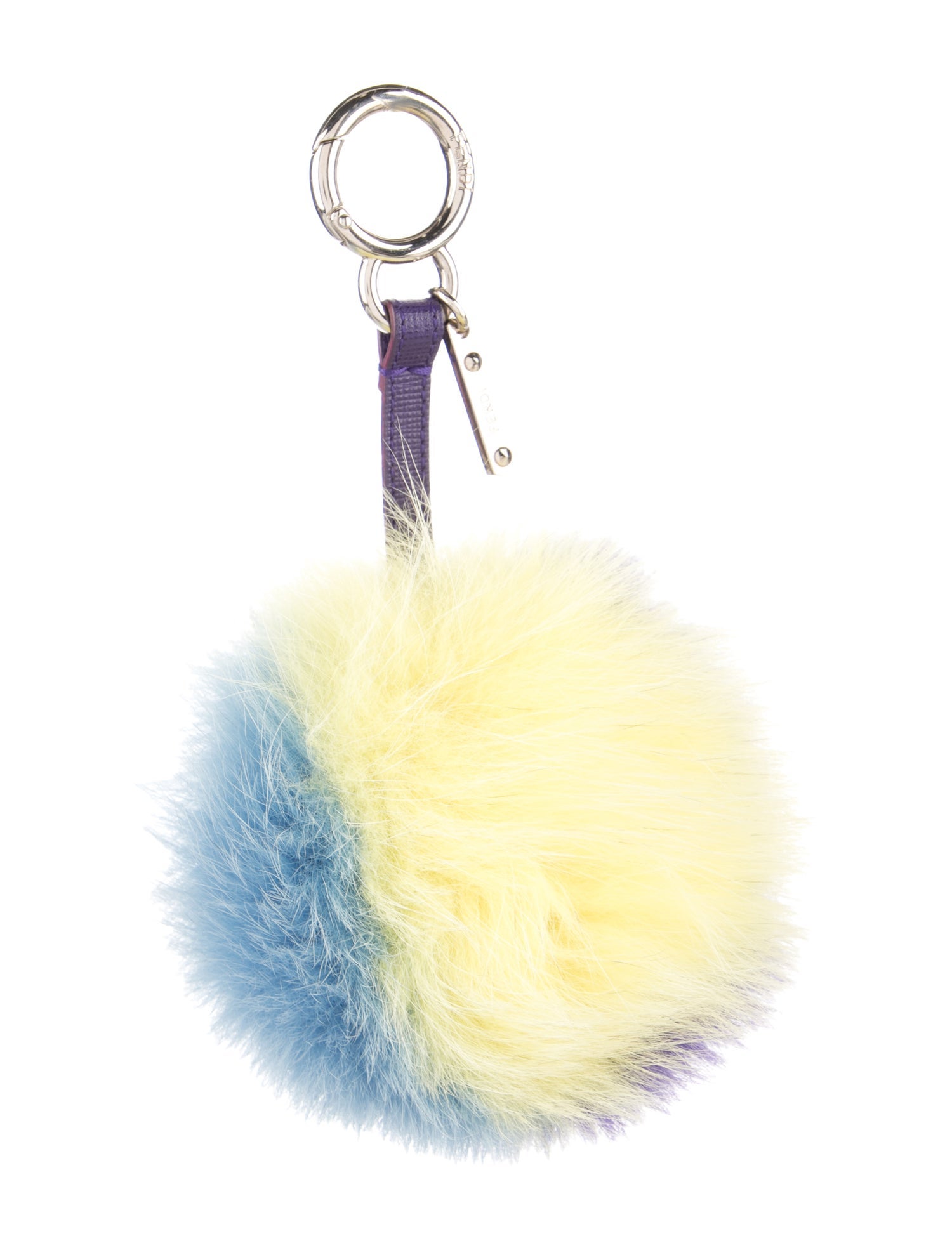 Fendi Women's Fox Fur Bag Charm - Purple Bag Accessories