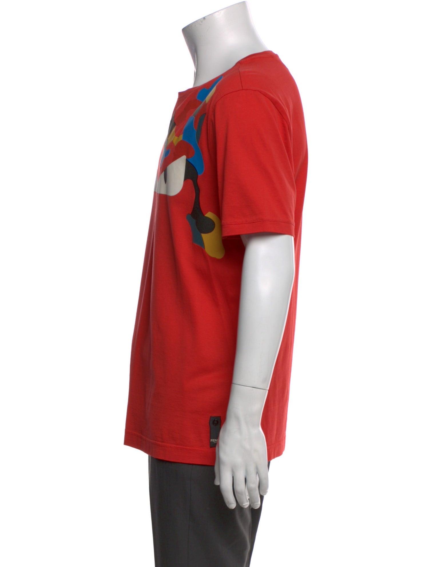 Fendi Monsters Motif Crew Neck T-Shirt